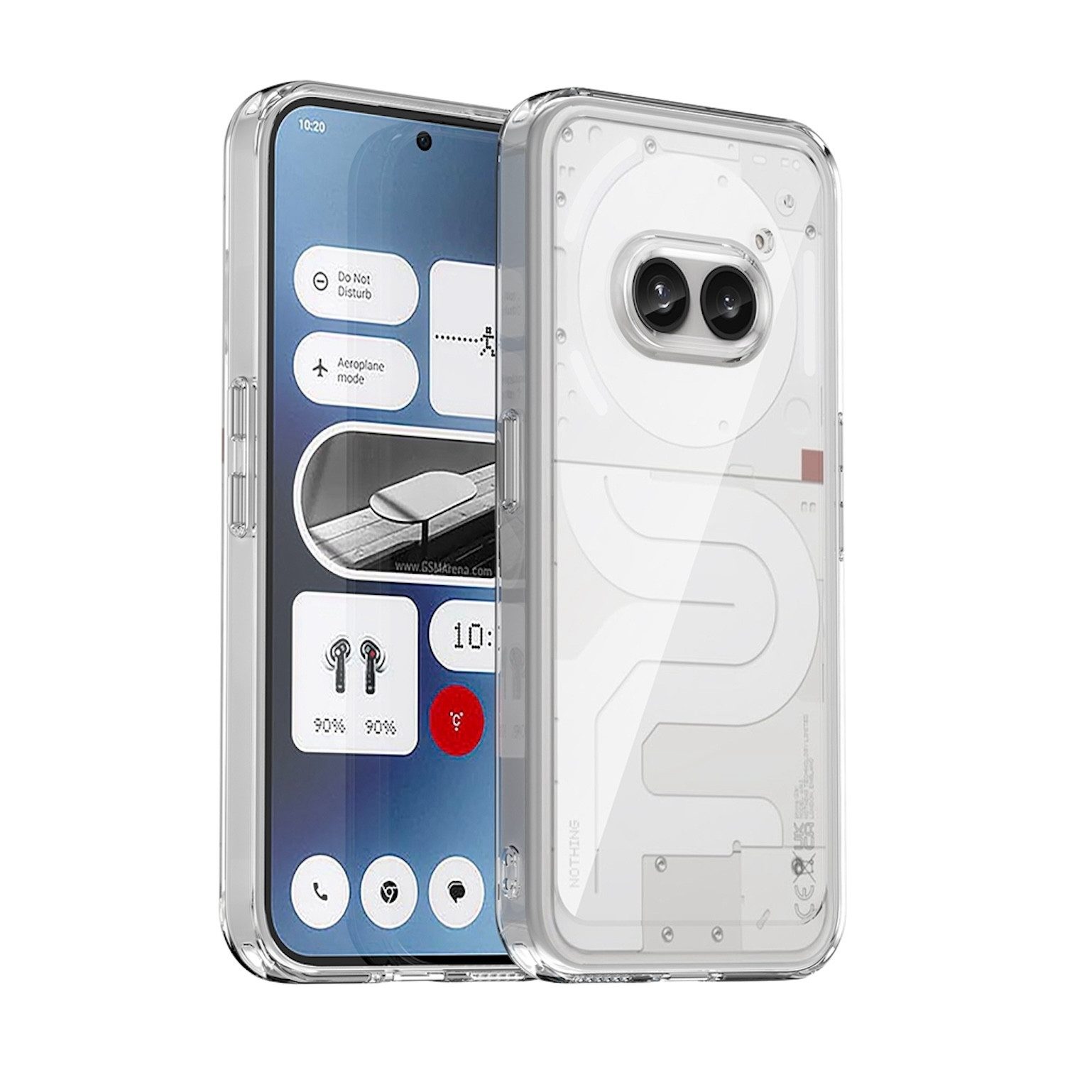 Wigento Handyhülle Für Nothing Phone 2a / Plus TPU Acryl Hybrid Schutz Hülle Transparent