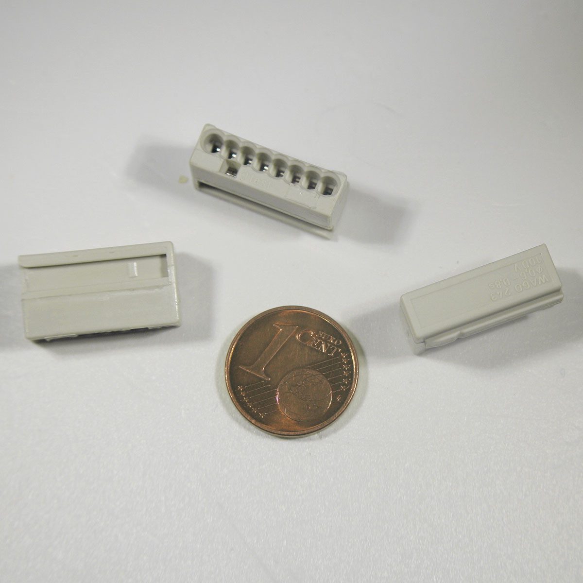 WAGO Verbindungsdosenklemme 50 WAGO Micro-Steckklemme 8x 0,6-0,8 mm² - grau