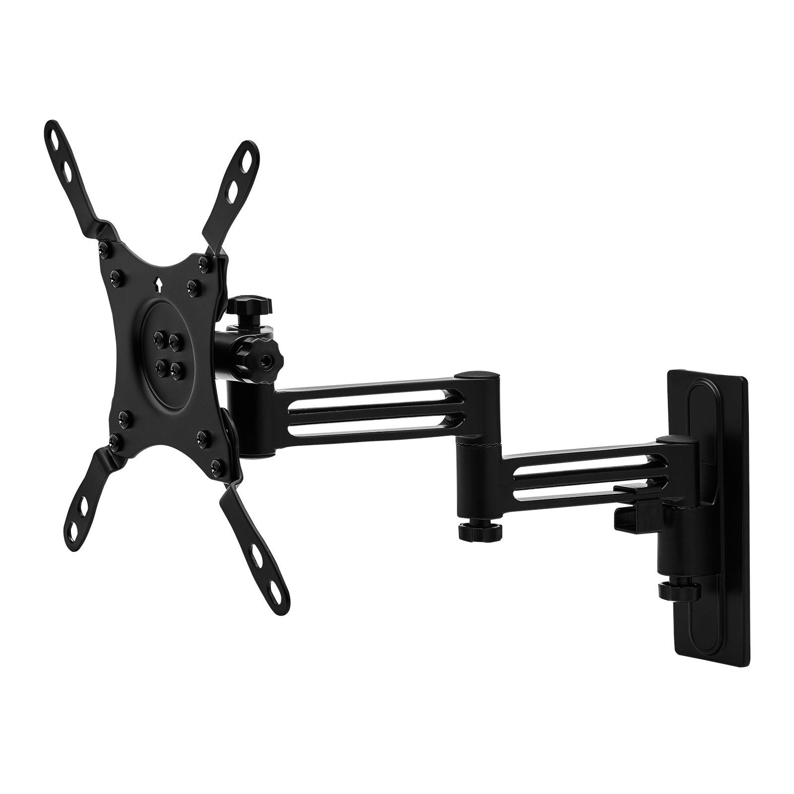 SO-TECH® TV-Wandhalterung TV-Halterung 2-armig Drehen Neigen Ausschwenken Feststellen, (bis 43 Zoll, 13-43 Zoll, ideal für Wohnmobil, mit Befestigungsmaterial)