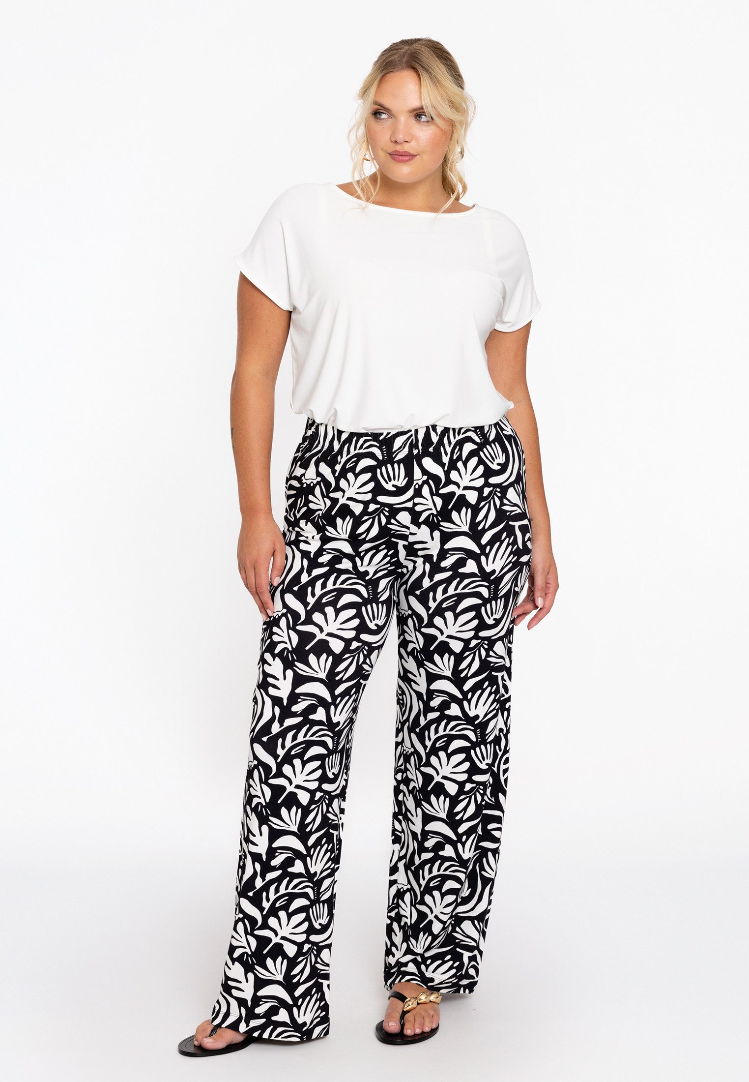 YOEK Bootcuthose Damen Hose mit Druck günstig online kaufen