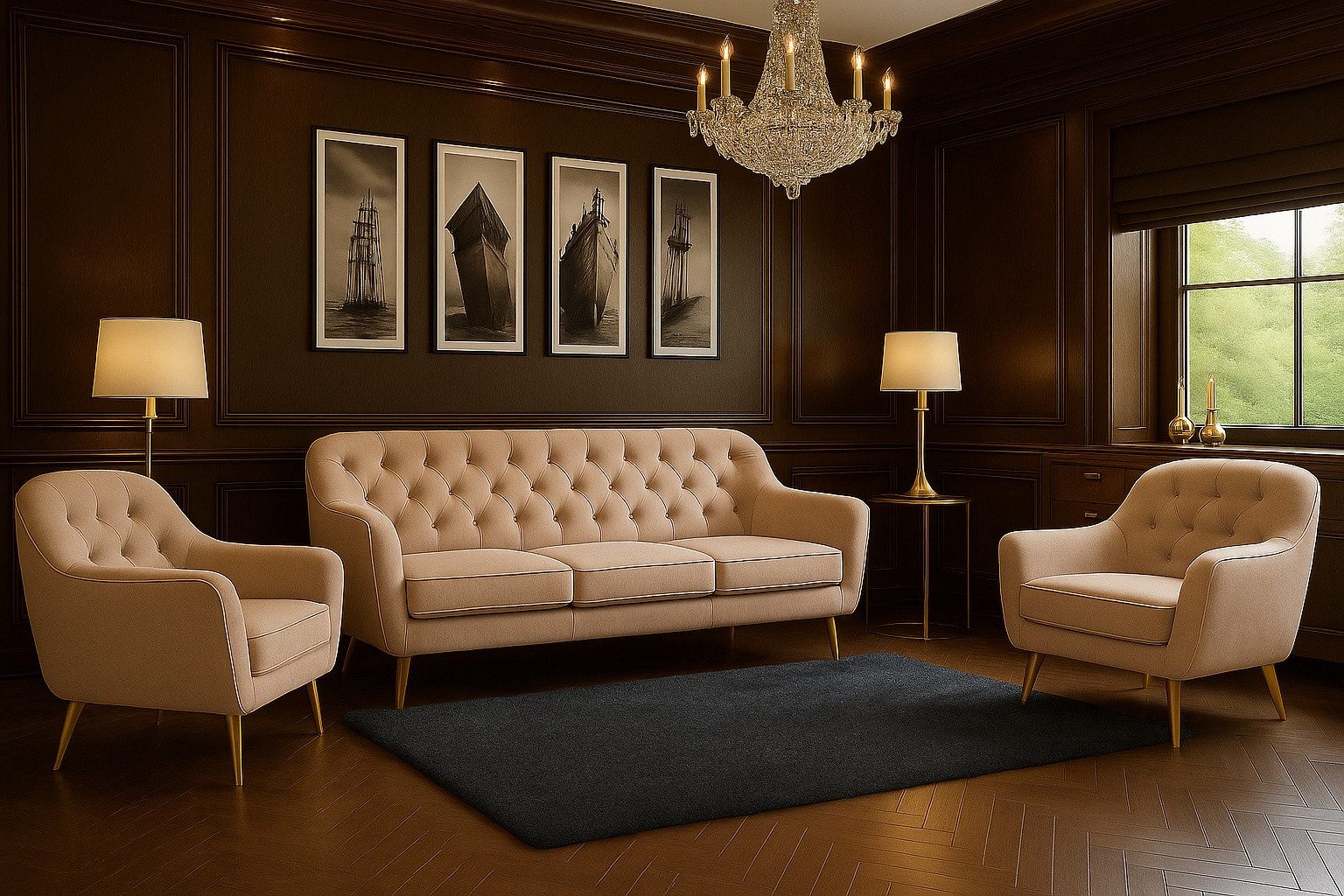 A&J MöbelLand GmbH Polstergarnitur BENITO: 3-Sitzer Sofa + 2 Sessel, (Bringen Sie mit dem stilvollen Set BENITO, bestehend aus einem großzügigen 3-Sitzer Sofa und zwei komfortablen Sesseln, Eleganz und Gemütlichkeit in Ihr Wohnzimmer., 3-tlg., Hochwertige Materialien, sorgfältige Verarbeitung und modernes Design), Höchster Sitzkomfort & langlebige Qualität