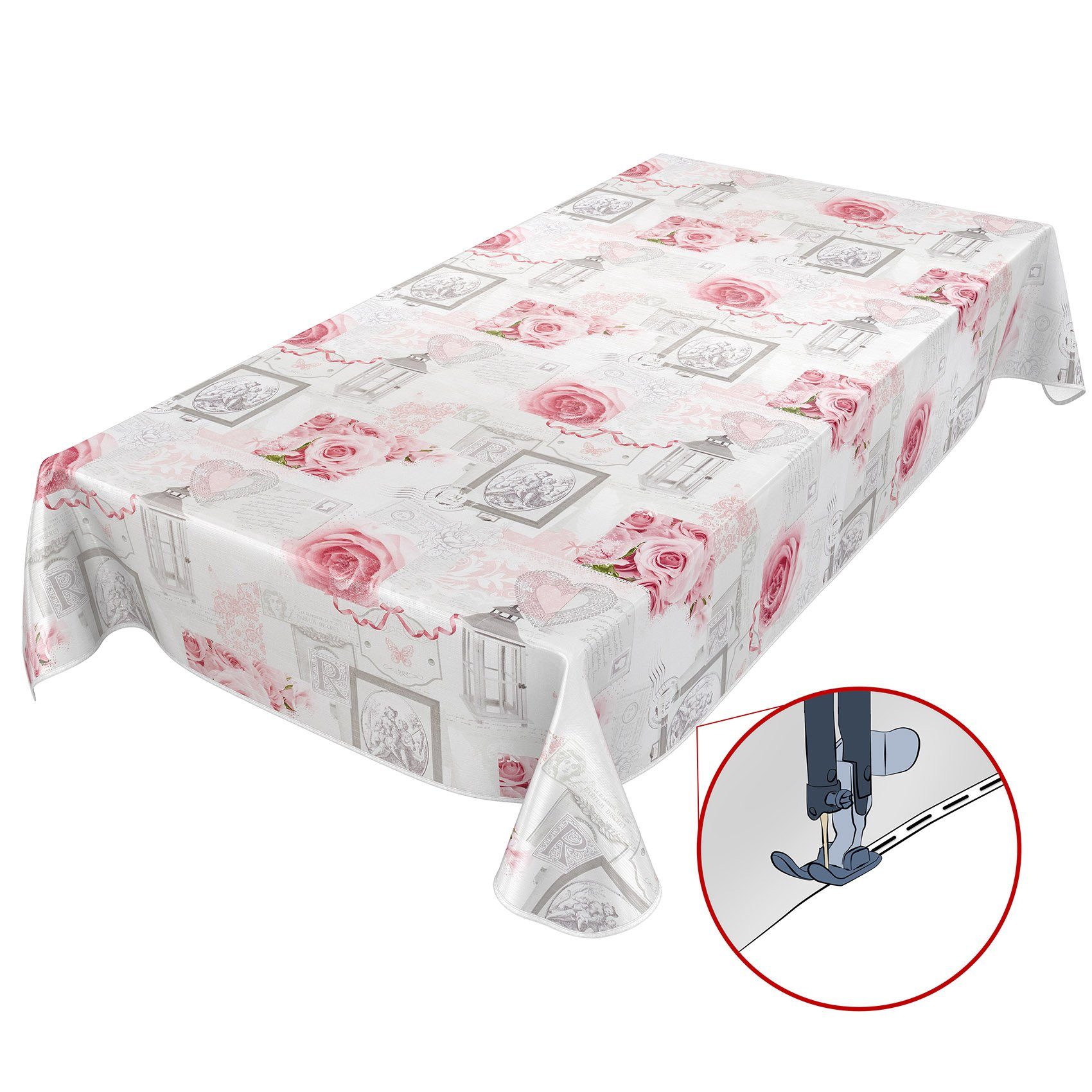 ANRO Tischdecke Wachstuchtischdecke Gartentischdecke Wachstischdecke (Einze günstig online kaufen