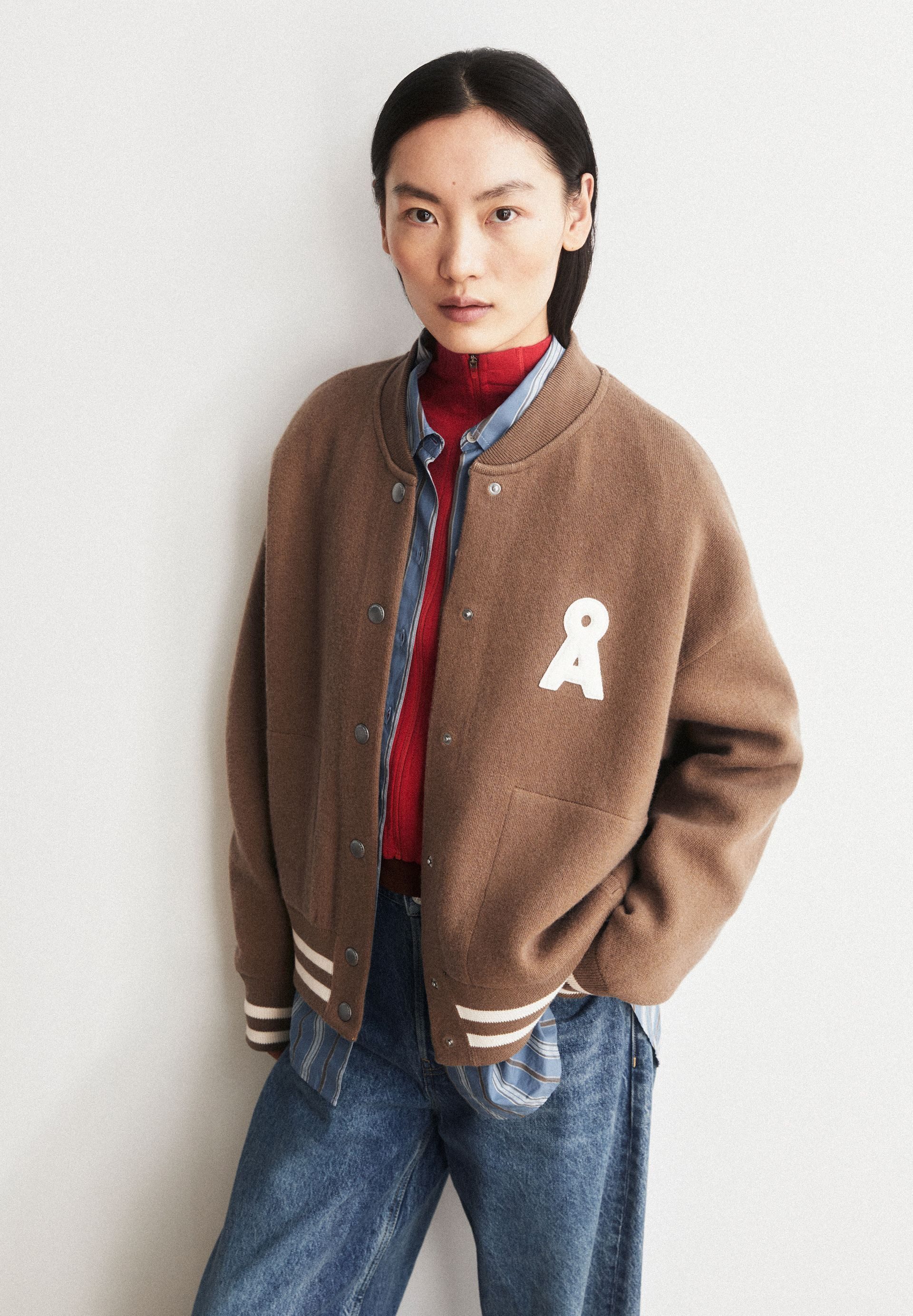 Armedangels Cardigan ICONIC Å AALISON Collegejacke aus Bio-Woll Mix (Blousonkragen, Oversized Fit) – Bild 5 von 5