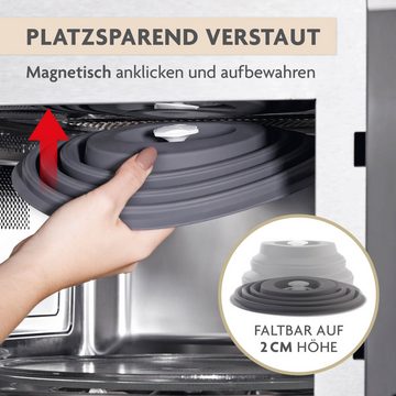 KITCHBO Abdeckhaube faltbar für die Mikrowelle, mit Magnet zur einfachen Verstauung, Christian Rach sagt: Kompakt, magnetisch, einfach praktisch