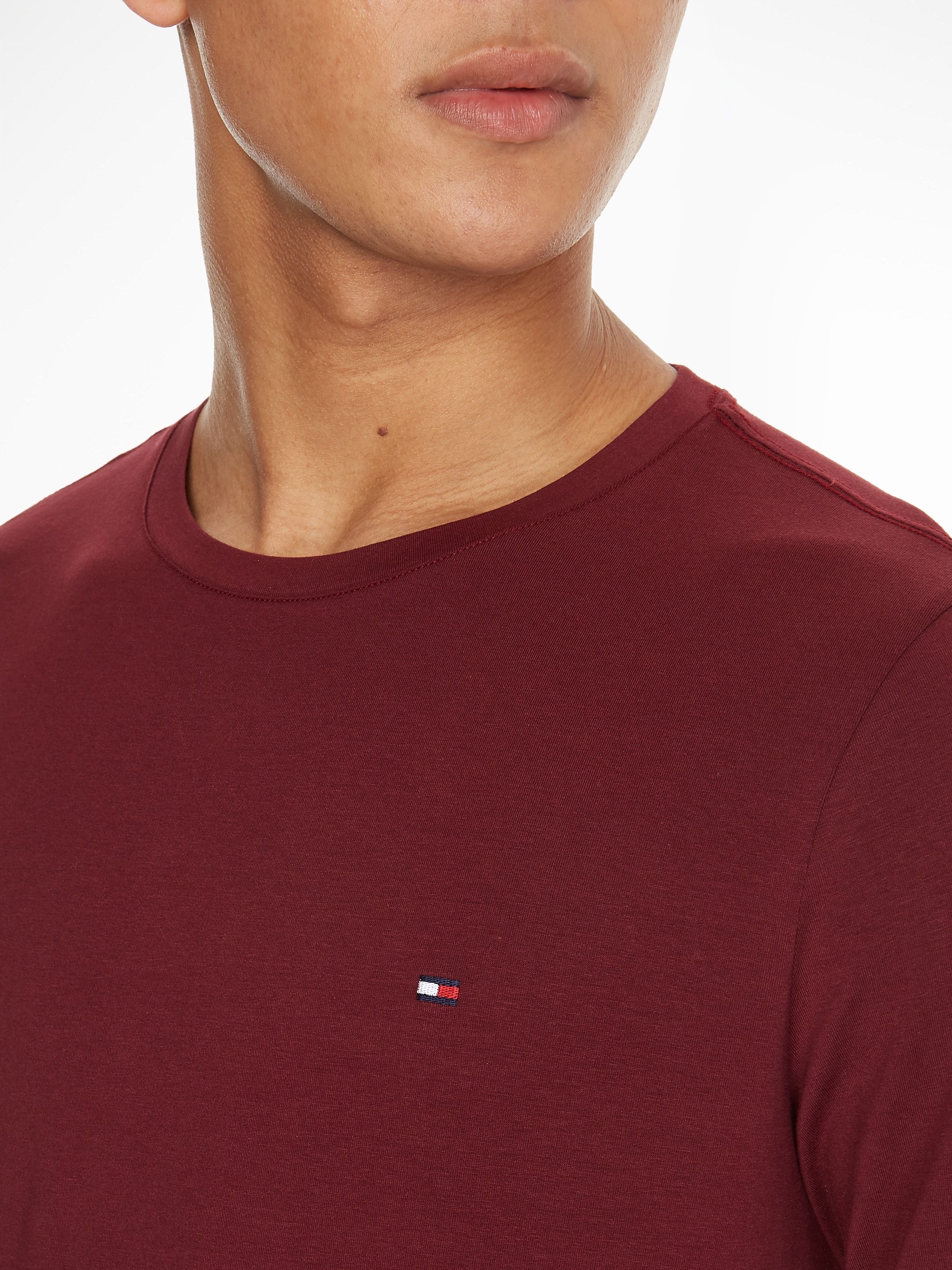 Tommy Hilfiger Langarmshirt STRETCH SLIM FIT LONG SLEEVE aus Baumwollstretch – Bild 5 von 5