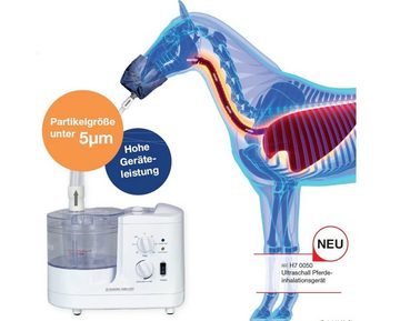 DocMed Inhalationsgerät Pferdeinhalationsgerät mit Ultraschalltechnologie, Spar-Set, Pferdetrainer 7-tlg., Pferdeinhalator für Atemwegstherapie, Effektive Inhalation bei Pferden, Langer Verneblerschlauch, Stressfrei