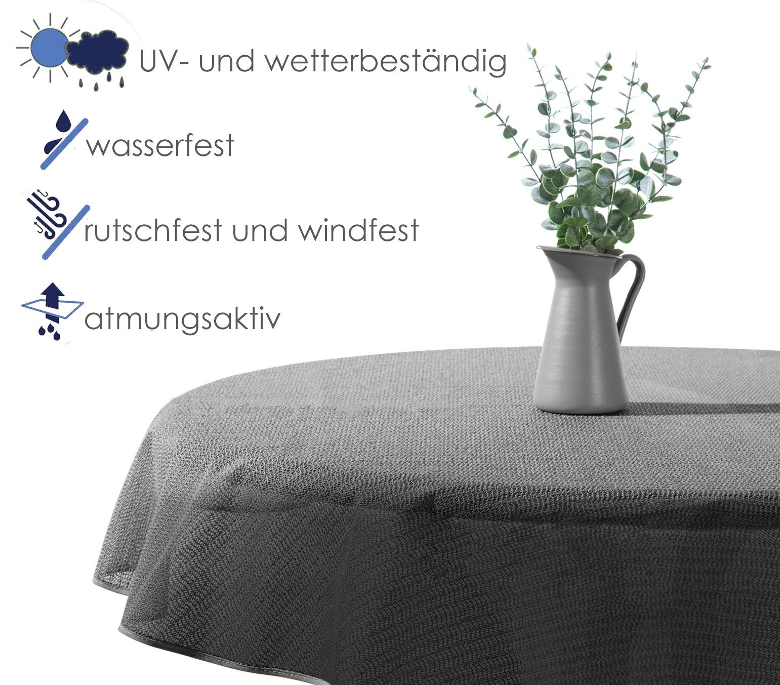 heimtexland Gartentischdecke Outdoor Tischdecke Garten Balkon Camping Tisch günstig online kaufen