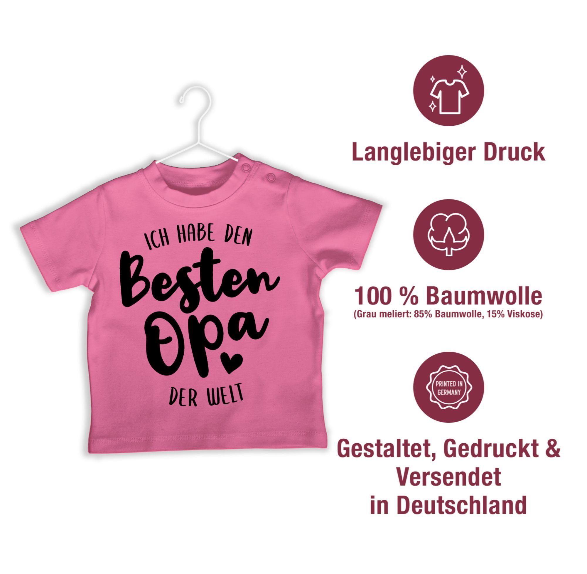 1 Opa & habe schwarz Shirtracer Baby Strampler T-Shirt den Ich Mädchen Pink Welt der besten Junge
