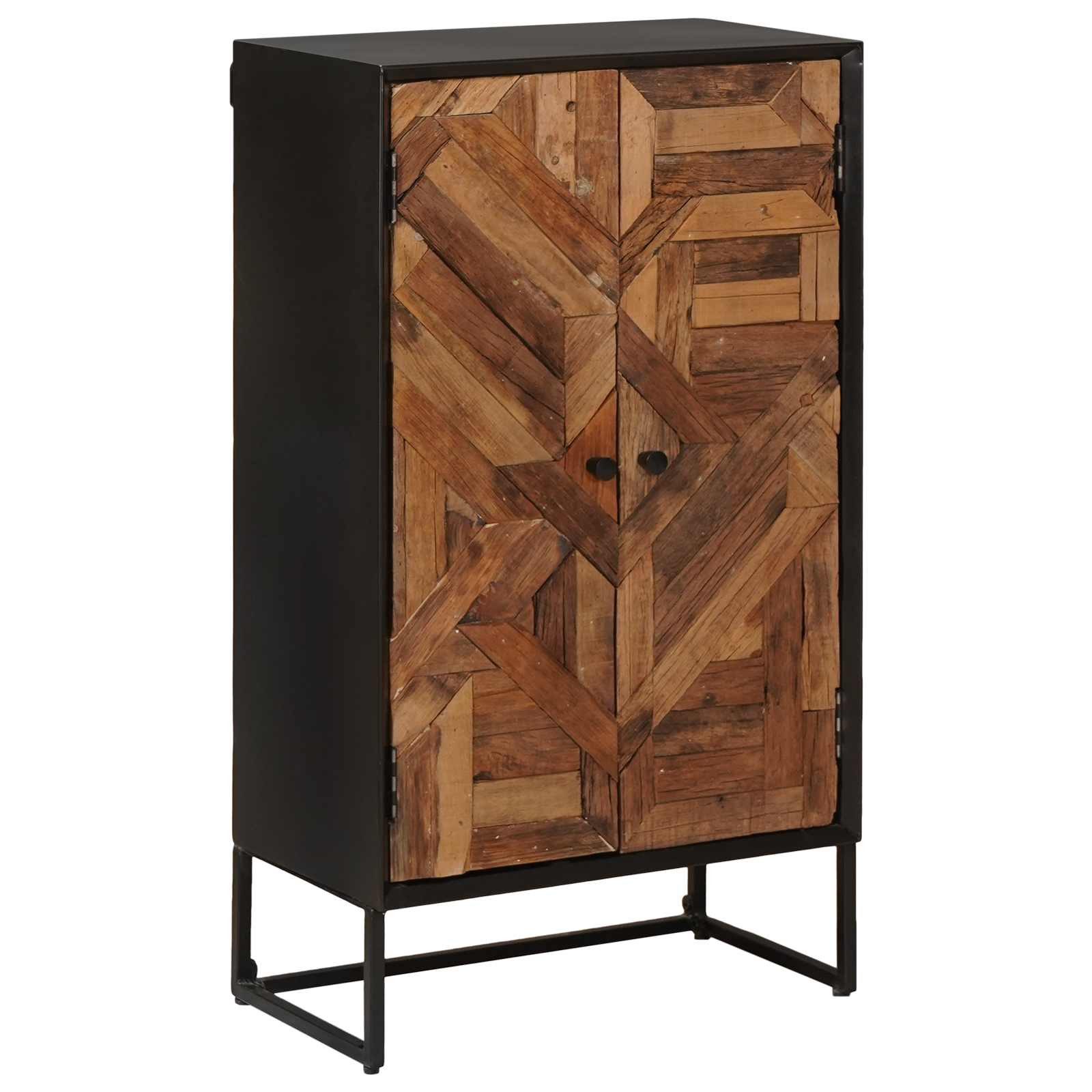 vidaXL Highboard Highboard 53 x 30 x 95 cm Massiv Holz und engineered Wood (1 St)