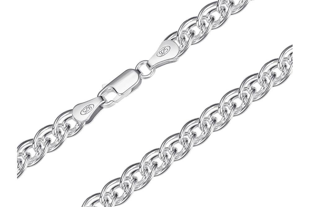 Doppelpanzerkette wählbar Länge - 3,5mm Silber, Silberkettenstore Armband Silberarmband 925