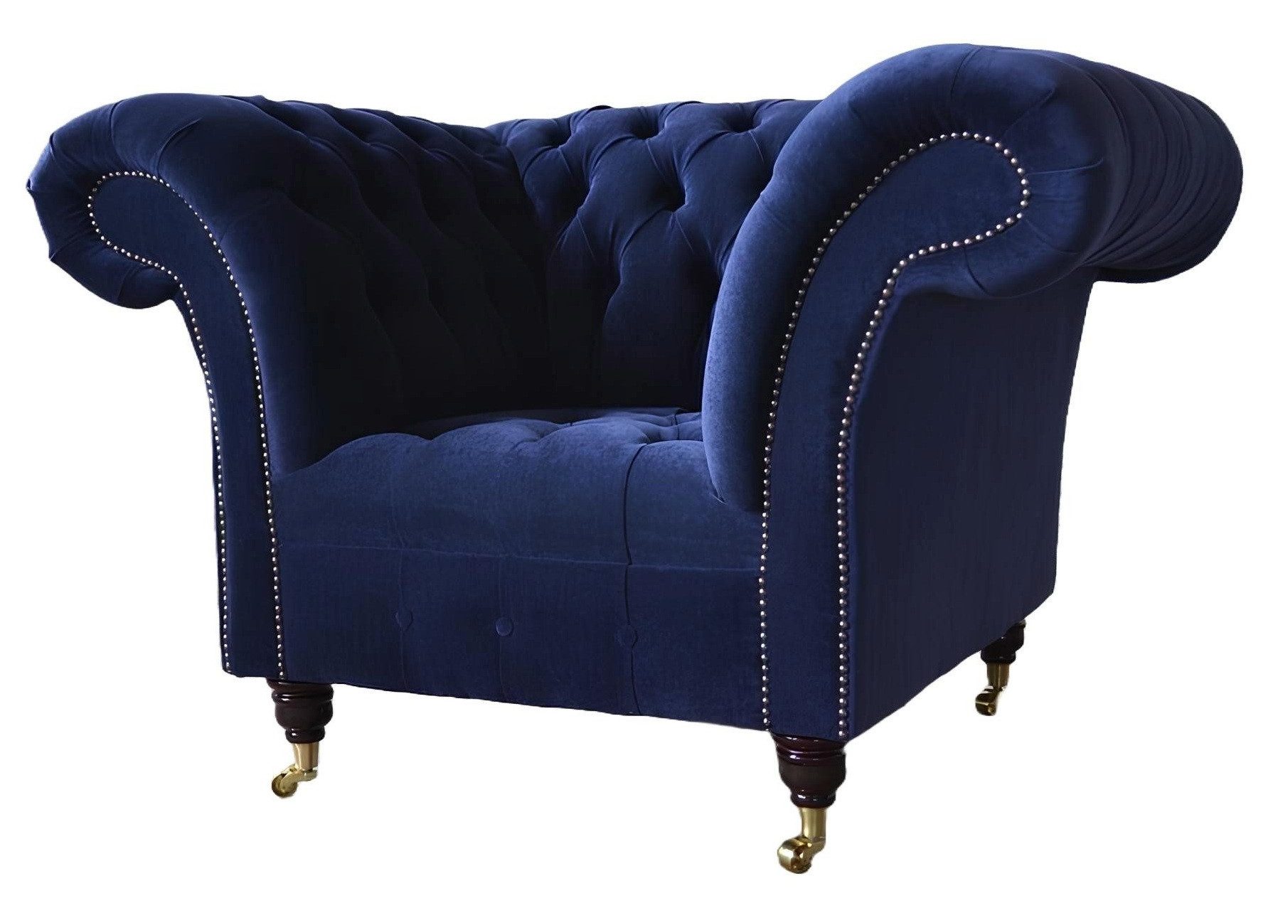 Xlmoebel Chesterfield-Sessel Eleganter Samt-Ohrensessel für stilvolle Entspannung (1-St., Sessel), Hergestellt in Europa