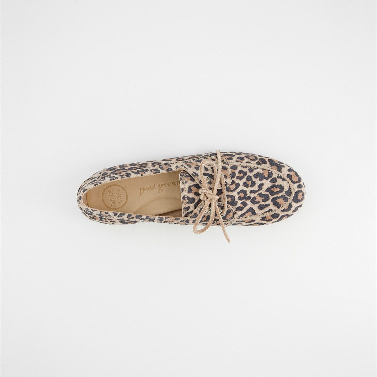Paul Green Paul Green 1136-109, Slipper & Mokassin, Braun / Leo-Look, Damen Slipper