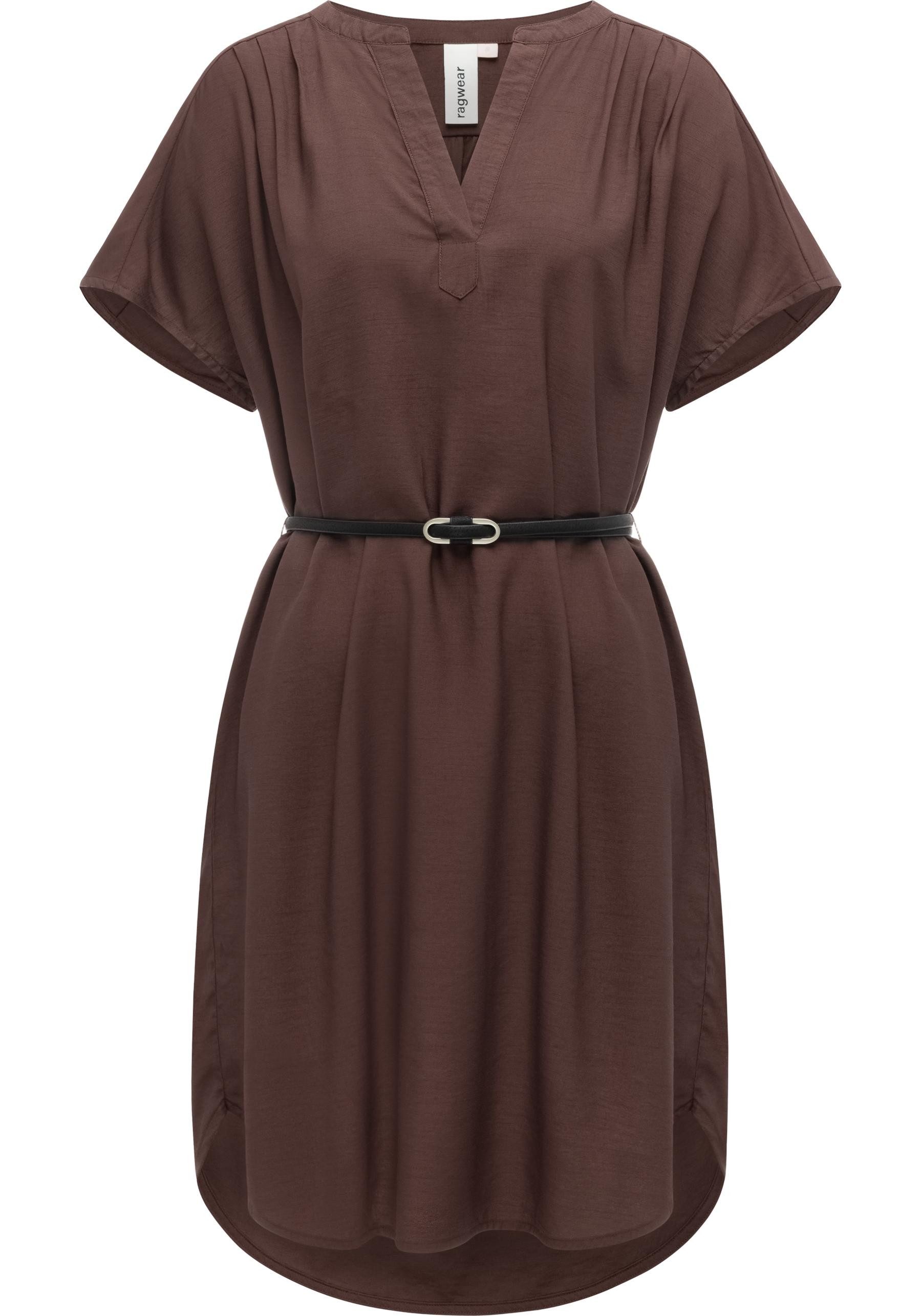 Ragwear Minikleid Klarisa Lockeres Oversize Sommerkleid mit Gürtel