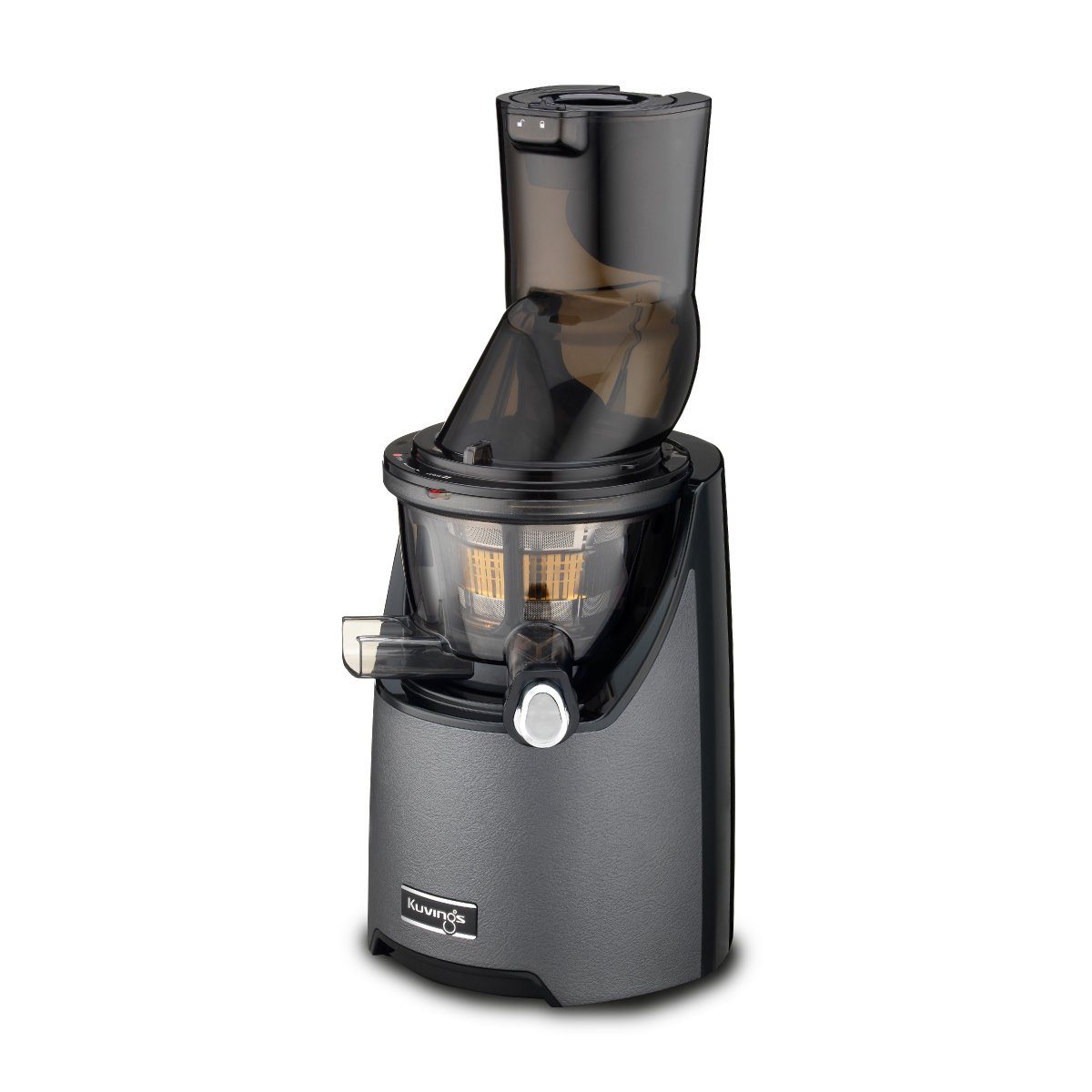 Kuvings Slow Juicer Whole Slow Juicer EVO820 Signature, 240 W, 3-in-1 Mastizierender Kaltpress-Entsafter mit Smoothie-, Sorbetfilter Matt Gun Metal (incl. Smoothie Sorbet Filter Set)