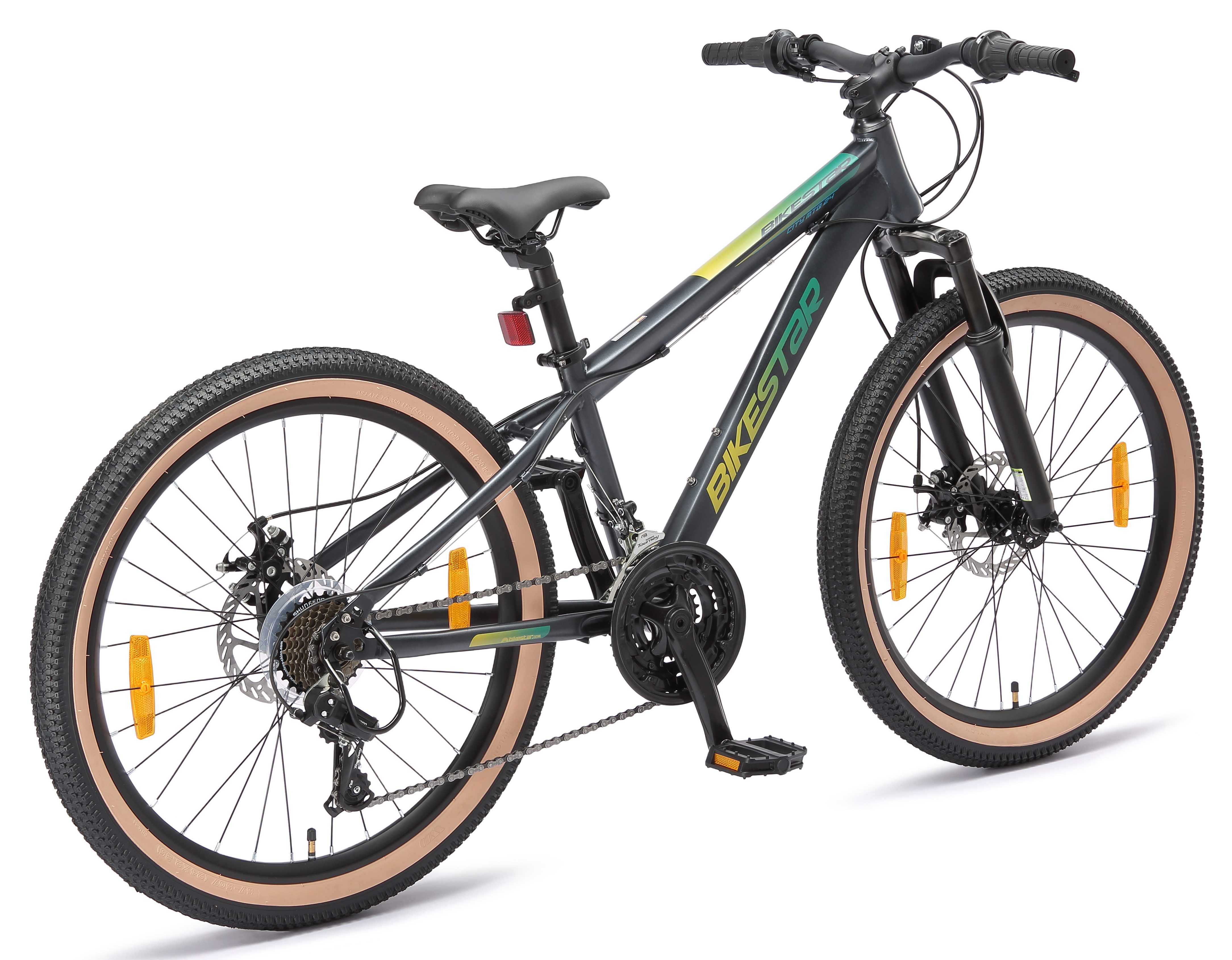 Bikestar Jugendfahrrad, 21 Gang Shimano RD-TY21 Schaltwerk, Kettenschaltung