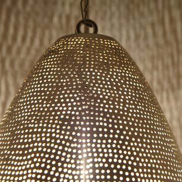 Casa Moro Hängeleuchte Orientalische Lampe Maskat D22 handgefertigt versilberte Messinglampe, marokkanische Pendelleuchte, ohne Leuchtmittel, Handmade, EL2230