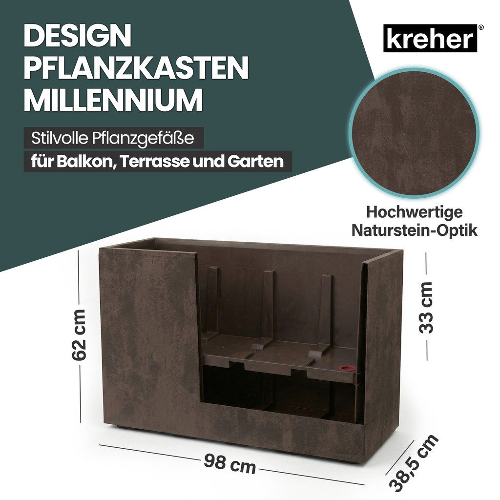 Kreher Pflanzkübel 'Millennium Fence', XXL Sichtschutz in verschiedenen Farben (1 St)