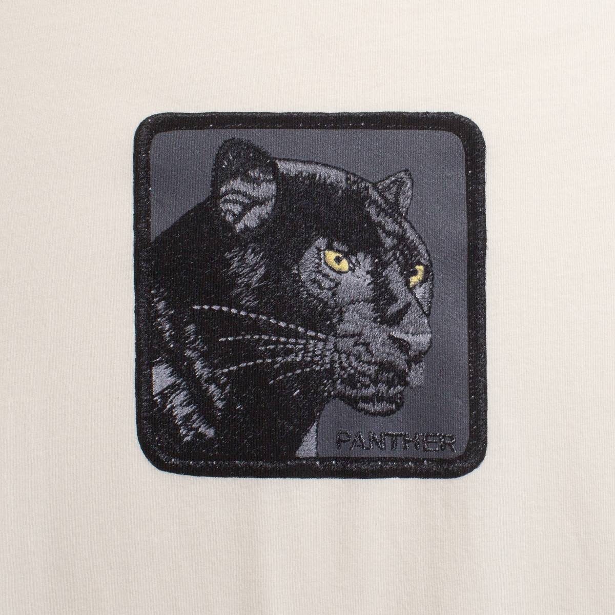 - Herren GOORIN Baumwolle, - Beige Rundhals, Panther T-Shirt Bros. T-Shirt Logo-Patch