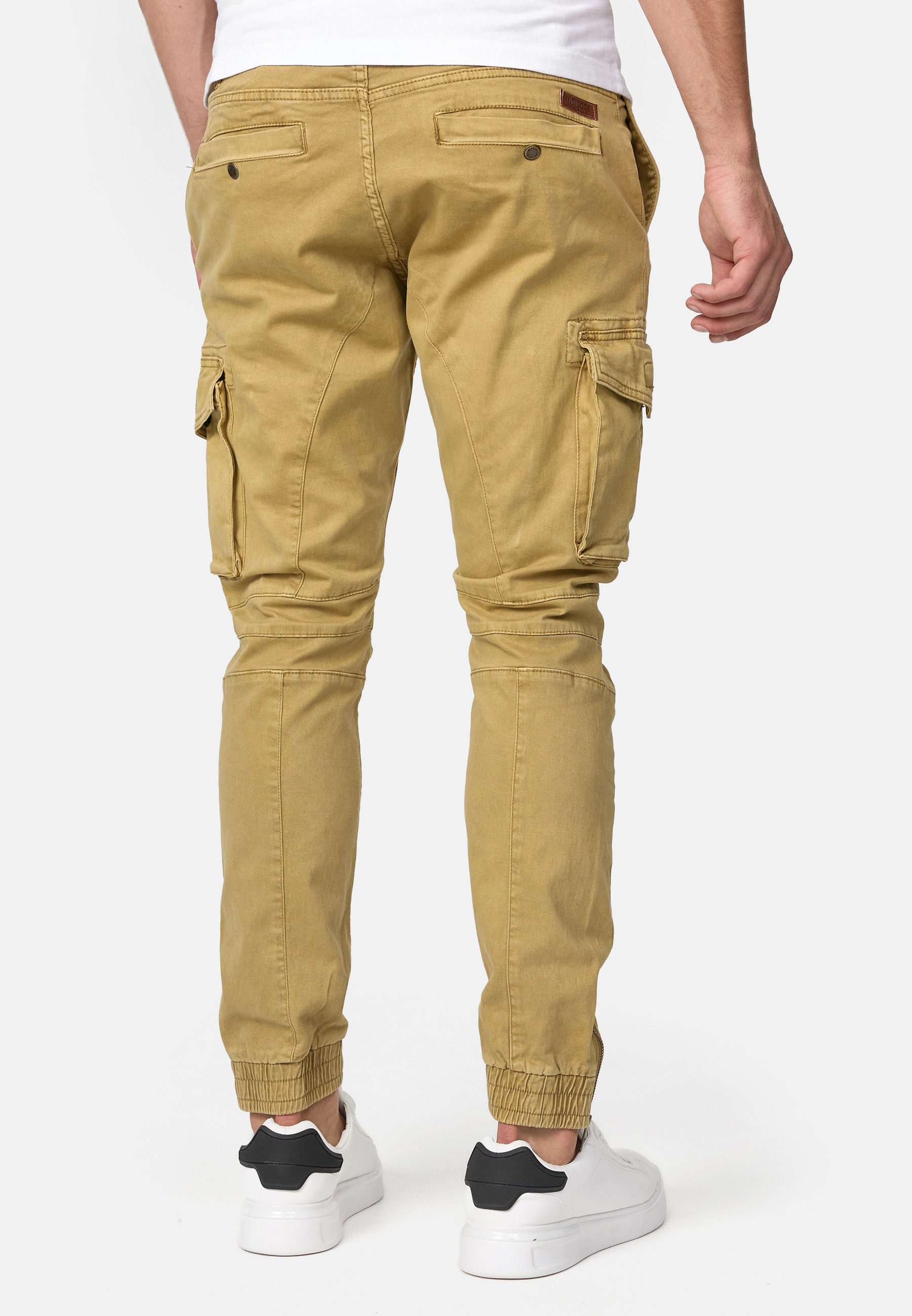 Indicode Cargohose Herren Alex Cargo Hose Herrenhose mit 6 praktischen Taschen