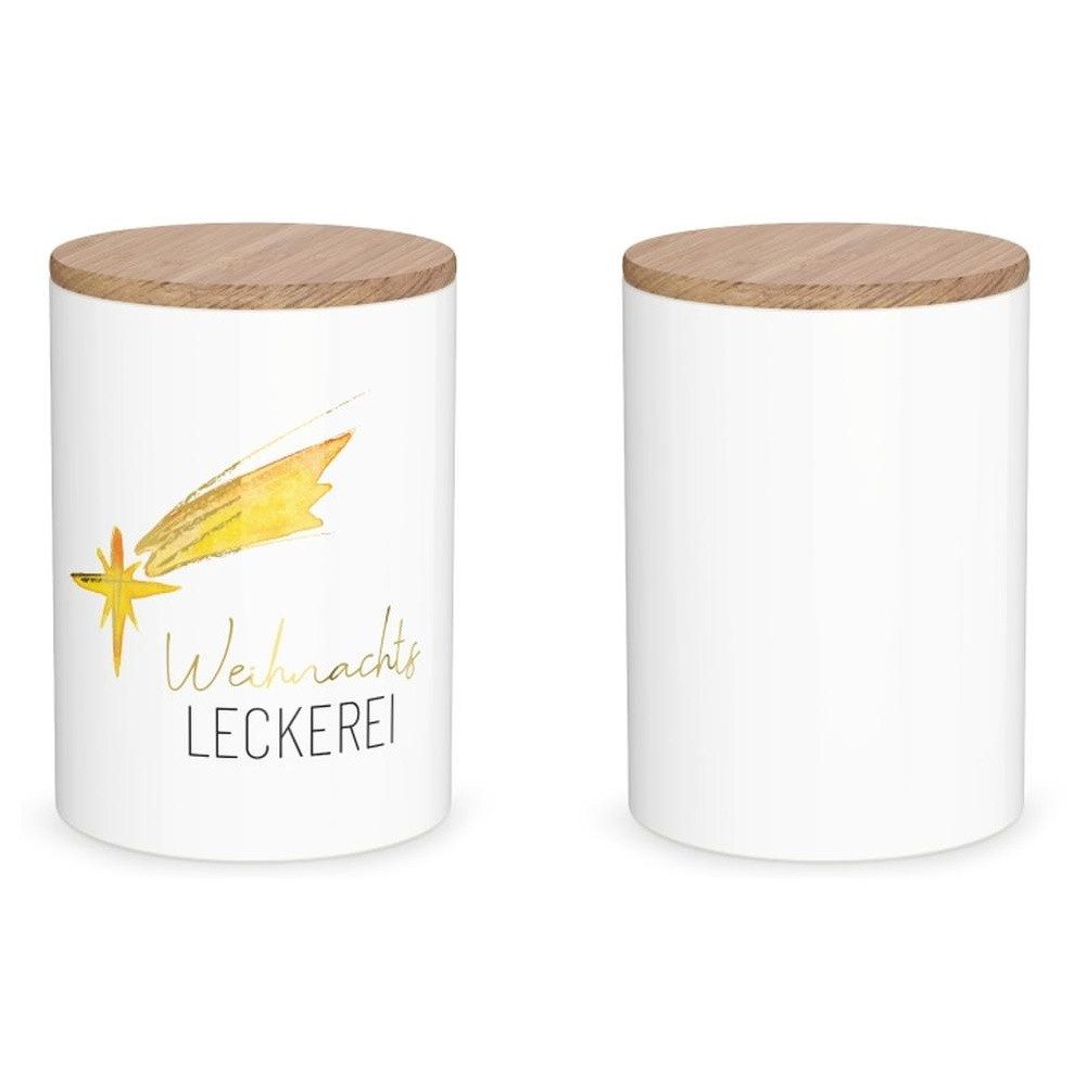 La Vida Vorratsdose LoveXmas, Keramik, Höhe: 16cm, Farbe: Weiß, Motiv: Sternschnuppe