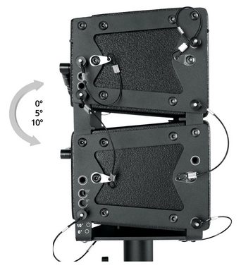 Pronomic V-Array Compact-Wide Aktives PA-System Set Party-Lautsprecher (Bluetooth 4.2 Empfänger, 640 W, Geeignet bis ca. 100 Zuhörer - Subwoofer mit 2x 8 zoll Lautsprecher)