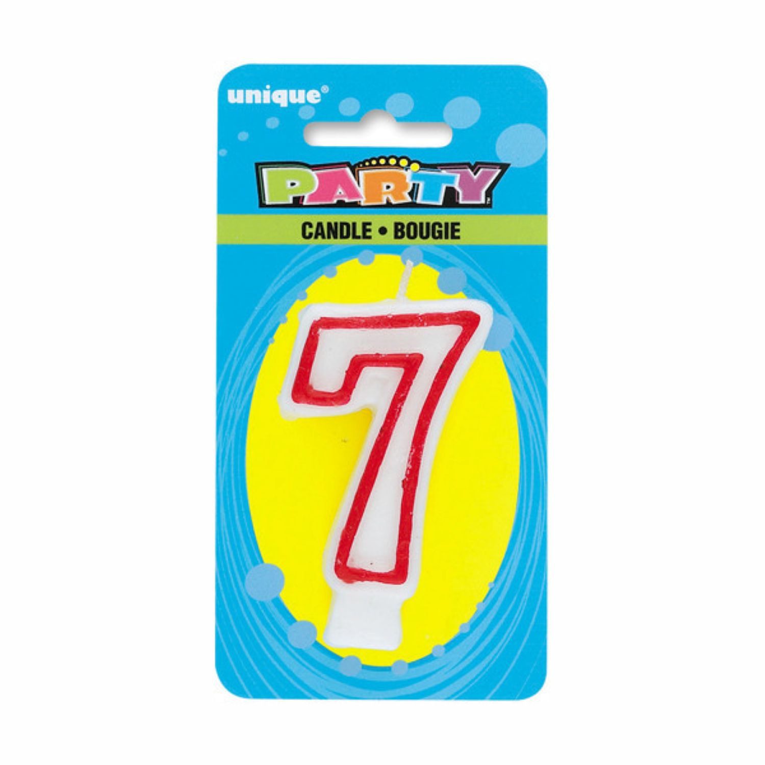 Unique Industries Inc. Geburtstagskerze Zahlenkerze Deluxe Ziffer 7