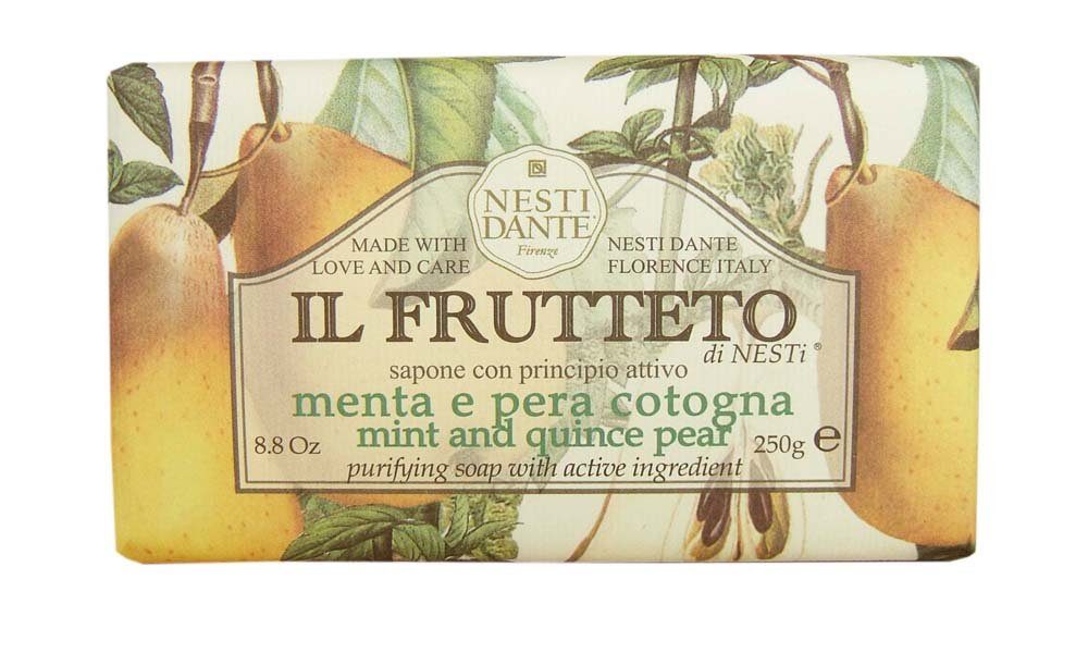 Nesti Dante Handseife Mint & Quince Pear, 1-tlg., Hand -und Körperseife mit feinem Duft 250 g