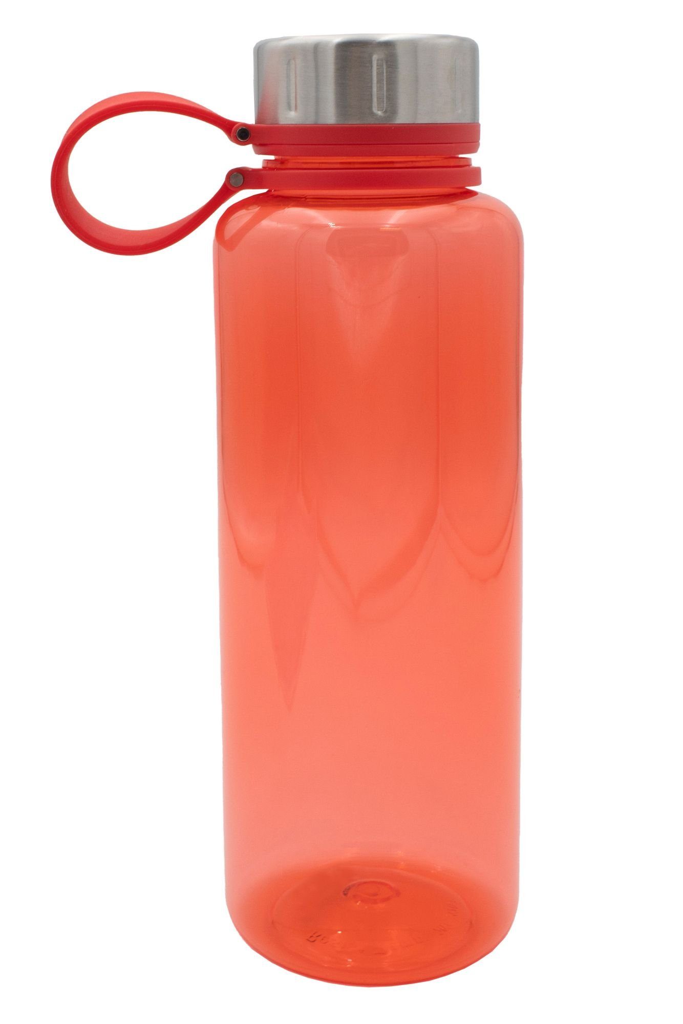 Kunststoff-Trinkflasche, Steuber Trinkflasche mit Edelstahldeckel Steel-Top,