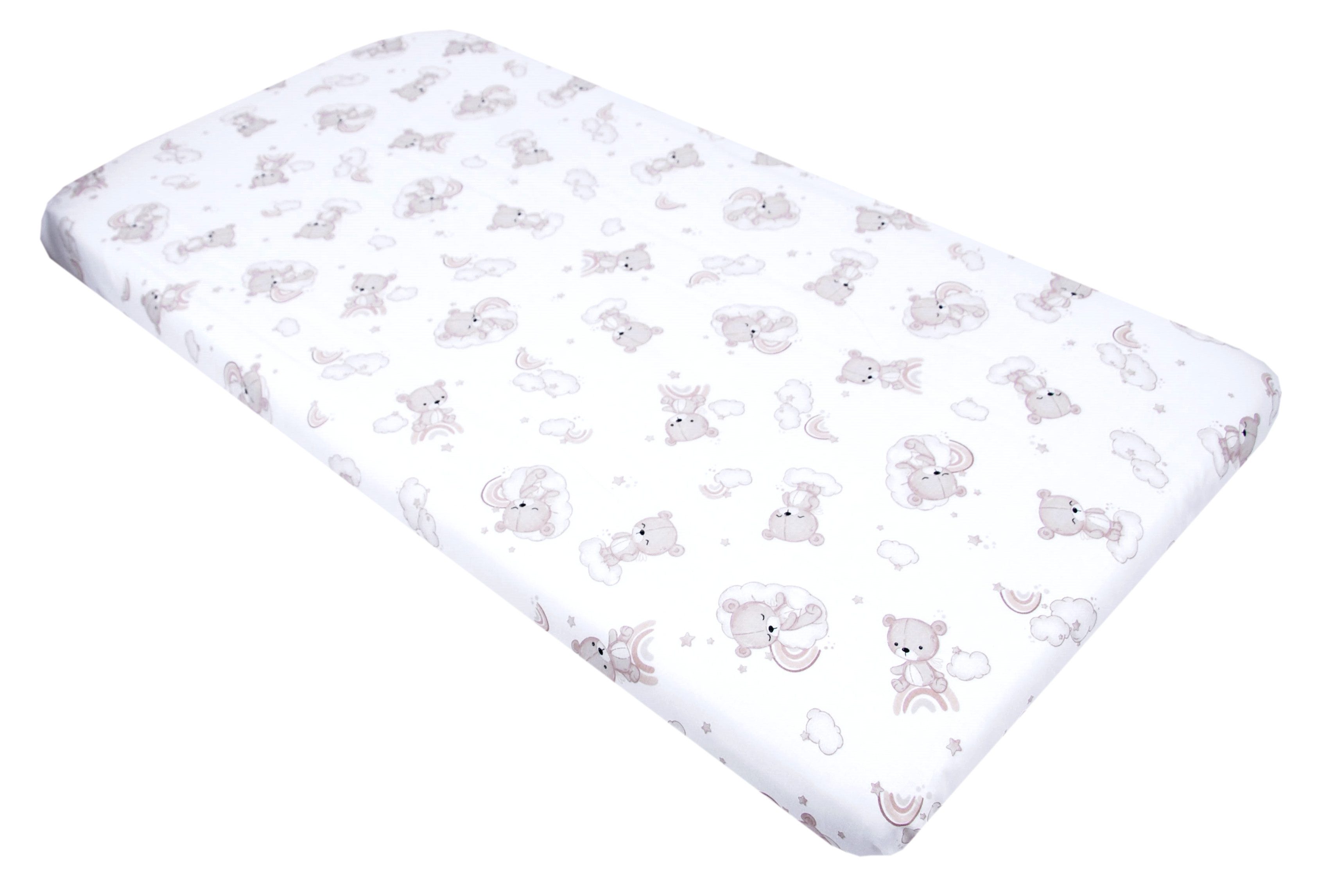 BabyLux Spannbettlaken SPANNBETTLAKEN 70x140 Spannbetttuch Baumwolle Kinder Baby Babybett, 138 - Bären 70x140 cm