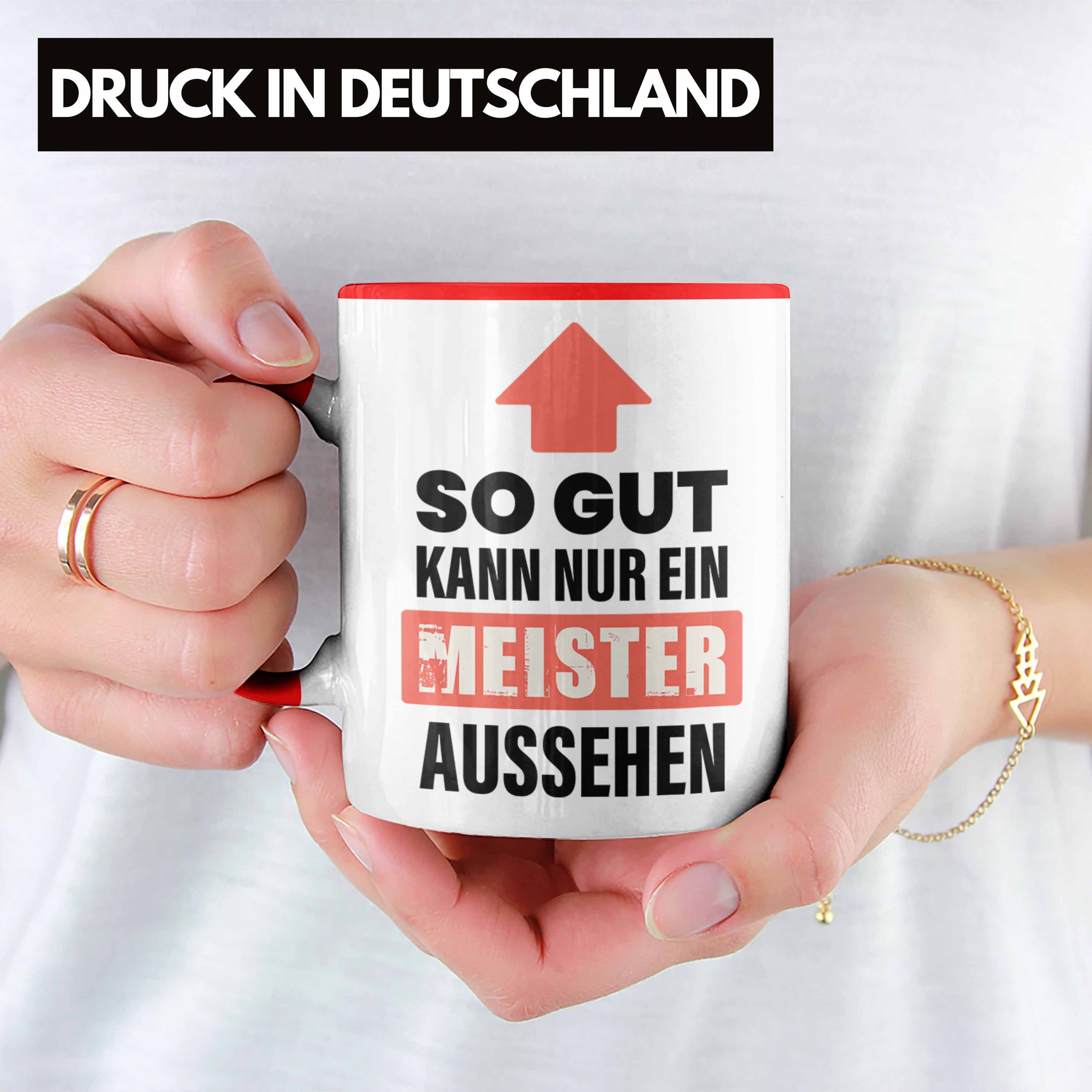 Maler Geschenk Tasse Schreiner - Trendation Elektronik Meisterprüfung Meister Elektrotechnik Dachdecker Metallbauer Prüfung Trendation Tasse Bestanden Männer