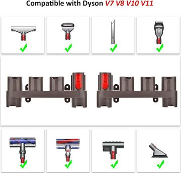 autolock Staubsaugerzubehörtasche Wandhalterung Zubehörhalter für Dyson V7 V8 V10 V11 V15 (Dyson V15 V7 V8 V10 V11 SV10 SV11 Staubsaugerzubehör, 22-tlg., 2 * Zubehörhalter für Dyson (linke und rechte Seite), Mit 10 Steckdosen können Sie Ihre Dyson-Anhänge einfach organisieren.