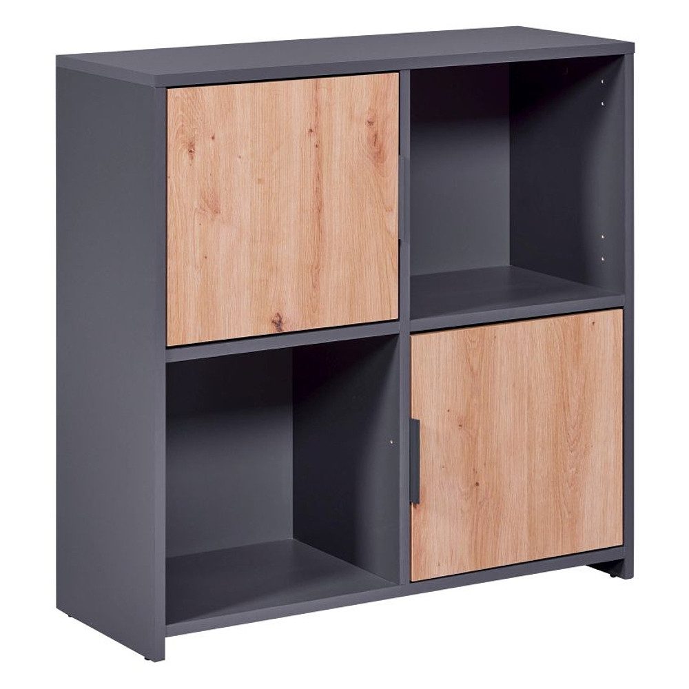 FURNARO Standregal, Schrank, Kommode, Anrichte, Regal 77 x 30 x 77 cm