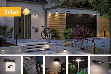 Paulmann LED Außen-Wandleuchte Hausnummer, LED fest integriert, Warmweiß, LED-Modul, IP44, 3000K, Schwarz
