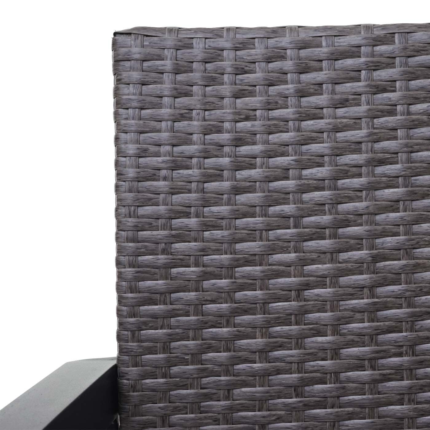 PROREGAL® Gartenbank Poly-Rattan 2er/3er Sitzbank Truhenbank Breite 117cm/164cm