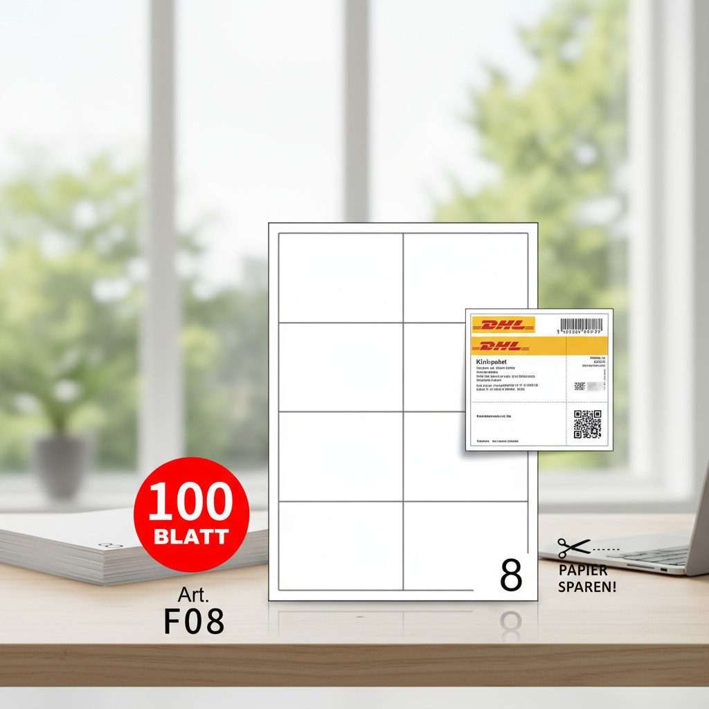 GOLDEN Etiketten GOLDEN 100 Blatt, Etiketten Selbstklebend Bedruckbar Aufkleber A4