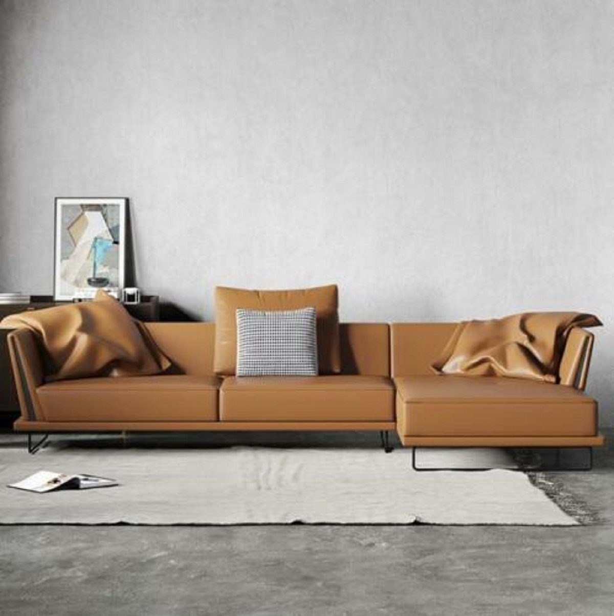 JVmoebel Ecksofa Ecksofa L-form Leder Made Design in Wohnlandschaft Europe Relax Sofa Couch