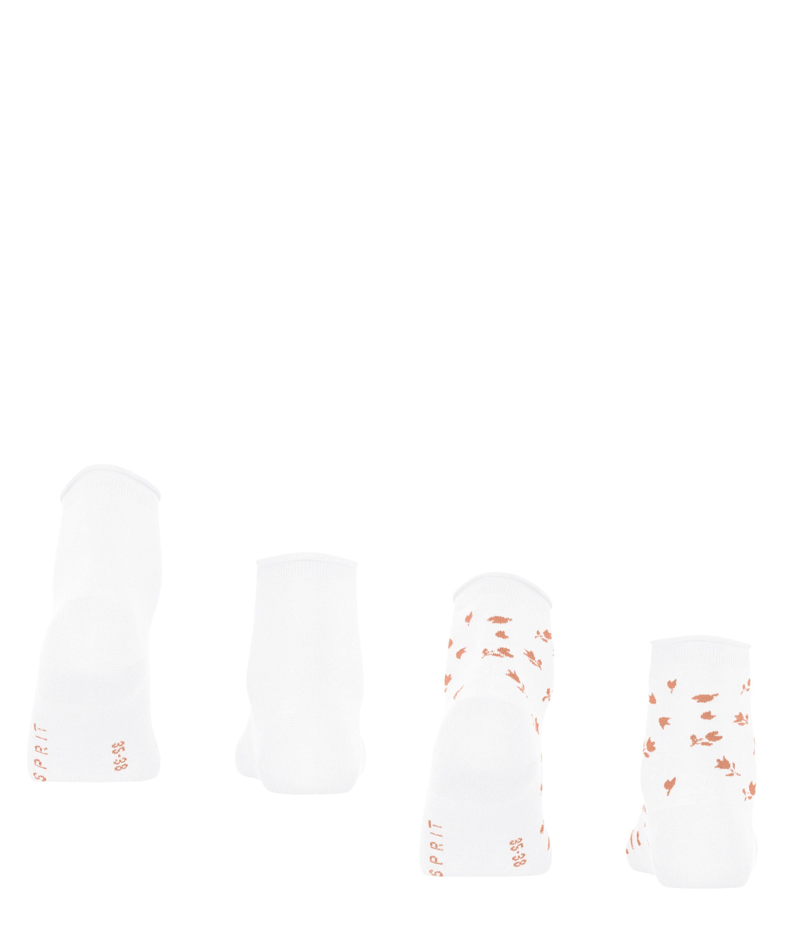Esprit Kurzsocken Mini Flower 2-Pack Kurzsocken aus Biobaumwolle (2-Paar) aus Biobaumwolle
