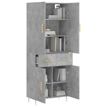 furnicato Sideboard Highboard Betongrau 69,5x34x180 cm Holzwerkstoff