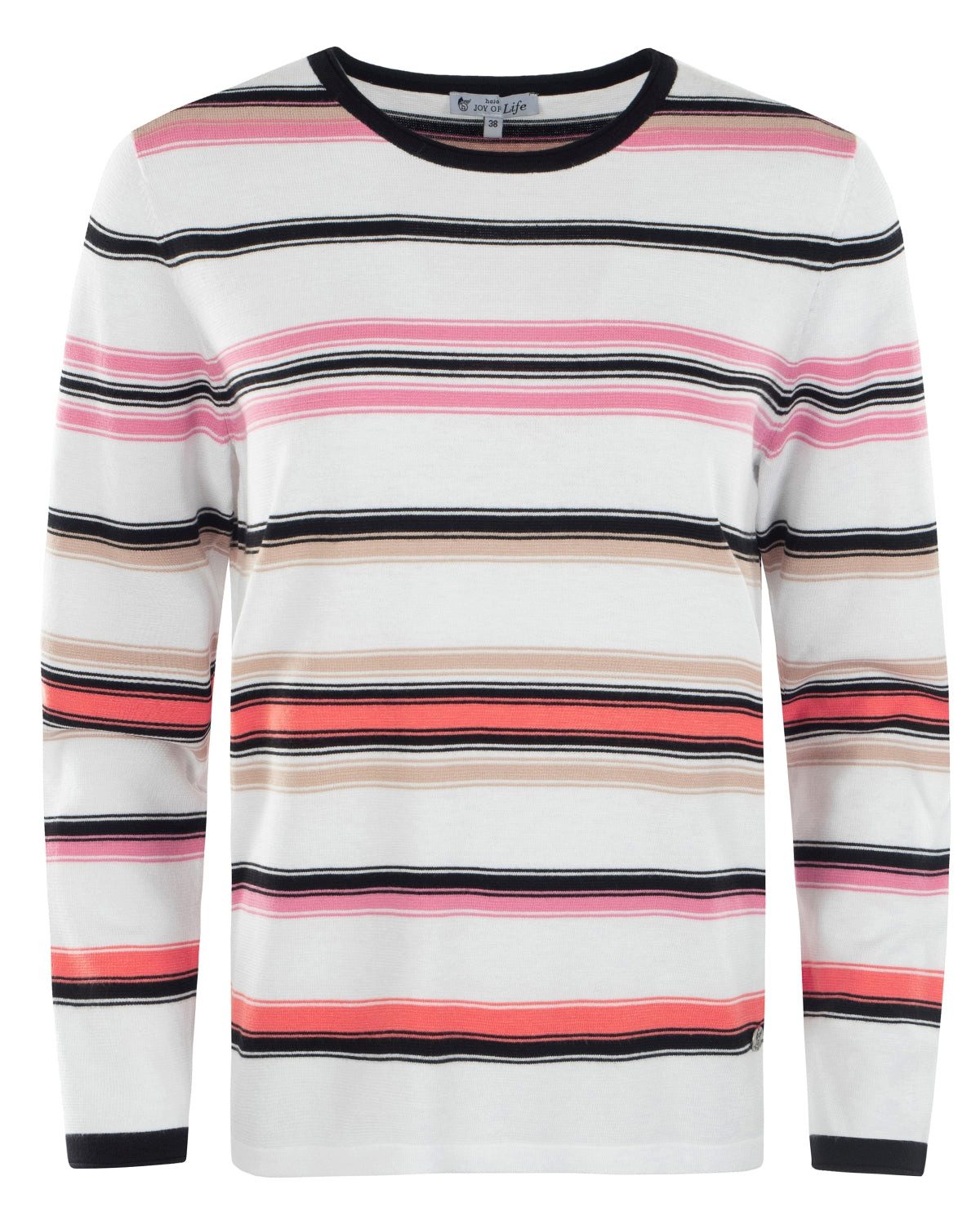 Hajo Rundhalspullover Damen Pullover, Feinstrick, Streifenlook günstig online kaufen