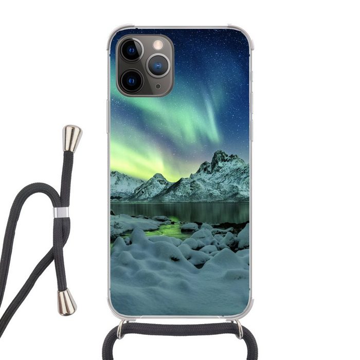 MuchoWow Handyhülle Meer - Eis - Nordlicht - Winter - Natur Handyhülle Telefonhülle Apple iPhone 12 Pro Max