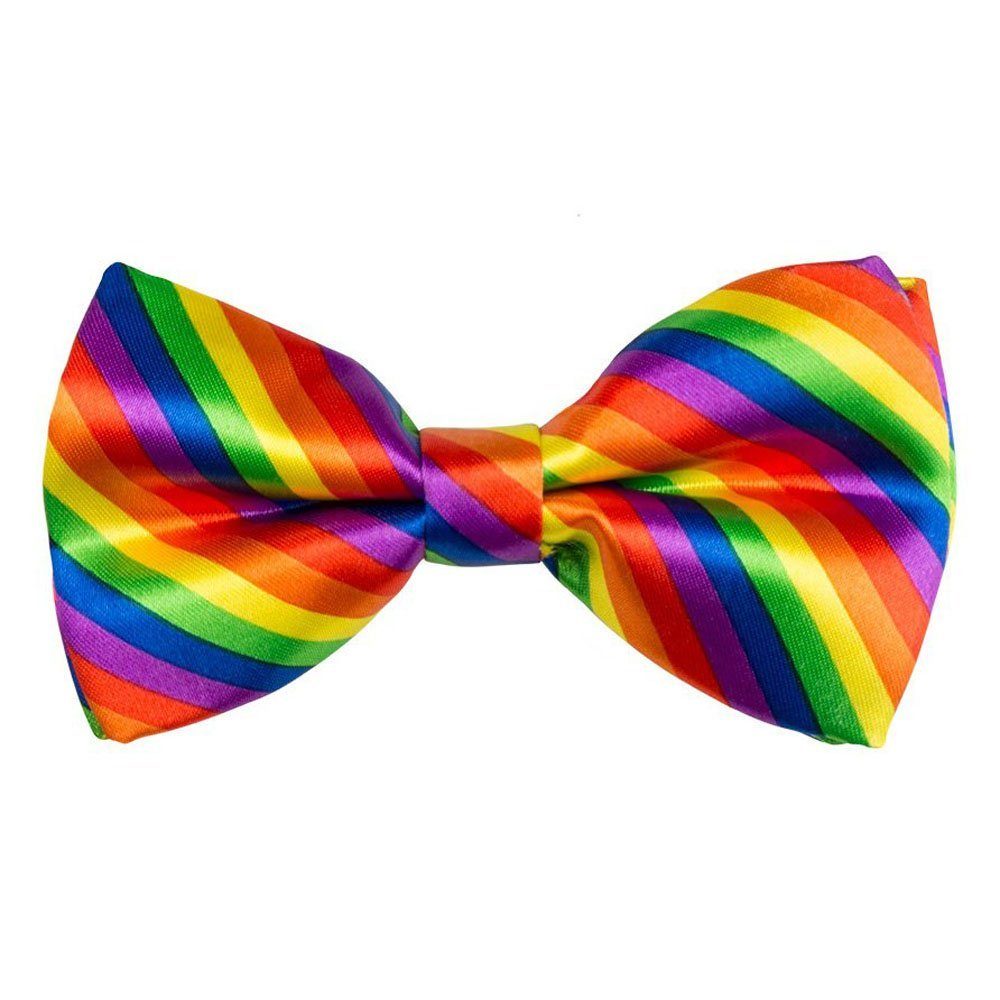 Krawatte Regenbogen Fliege - für Faschingskostüm Halloween