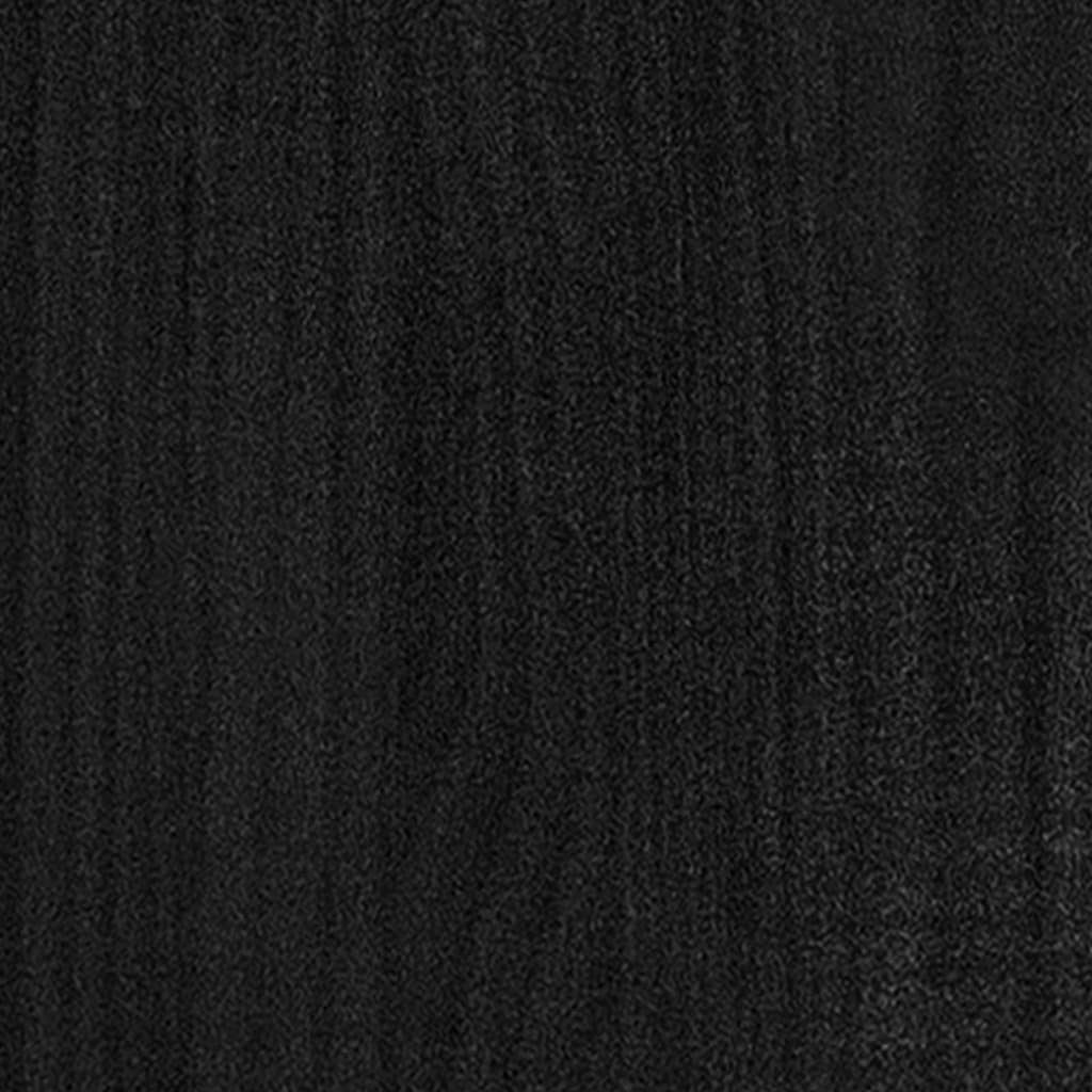 cm, Metall in möbelando LxBxH: Bücherregal Kiefern-Massivholz, 30x80x70 3007027, Schwarz aus