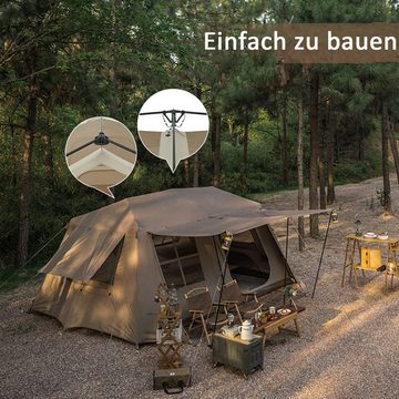 Naturehike Dachzelt Familienzelt, Pop-Up Tunnelzelt für 4-6 Personen, 3,95*2,7*1,83 m, Personen: 4 (1 tlg), Ideal für Camping & Outdoor, eingebautes Licht