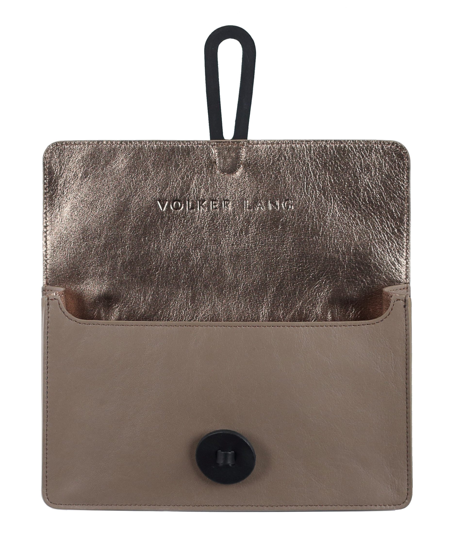 VOLKER LANG evening bag ALICE, TW3 – discreetly elegant leather clutch with chain