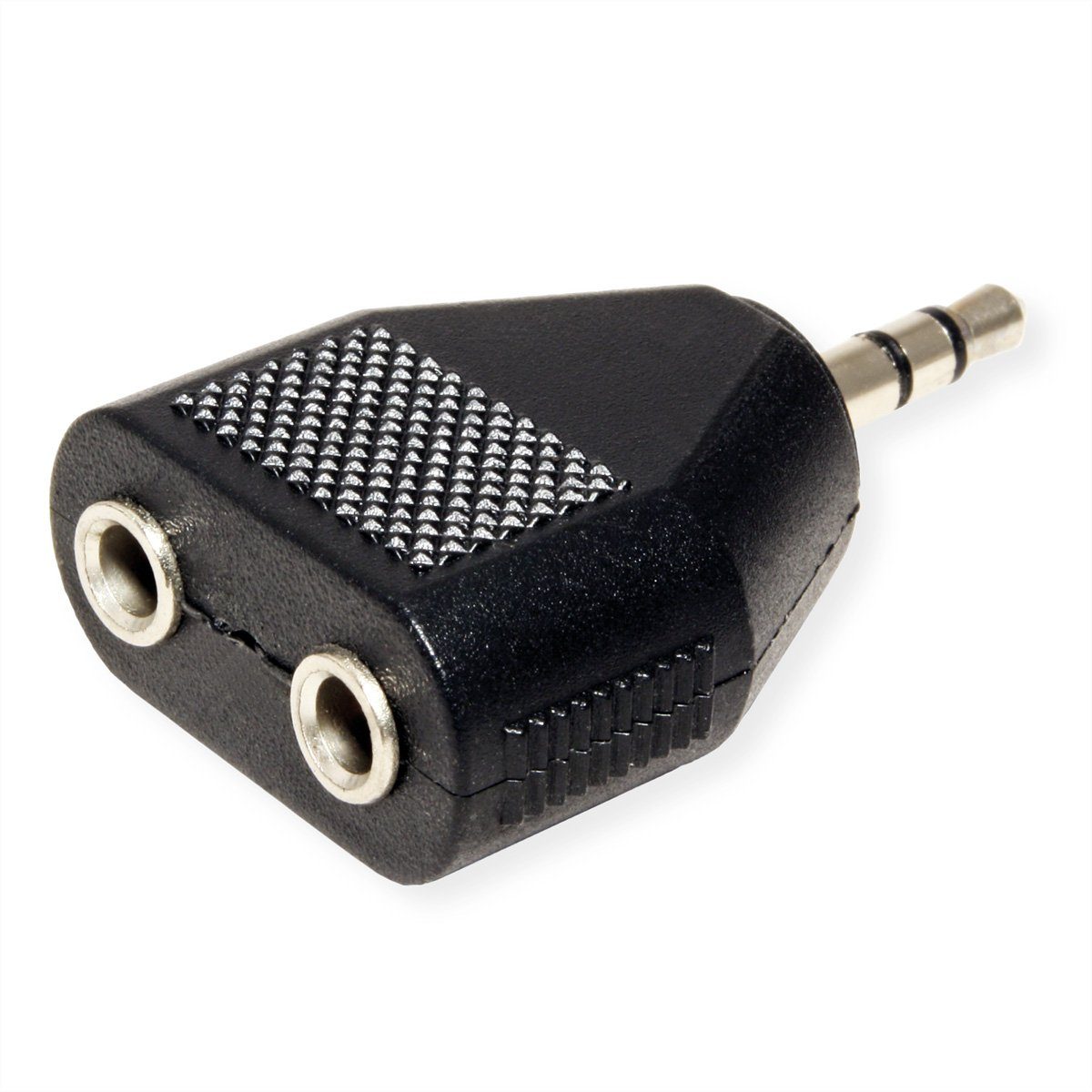 VALUE 3,5mm Adapter (1x ST, 2x BU) Audio-Kabel, Klinke 3,5 mm, 3-polig  Stereo (Mini-Klinke) Männlich (Stecker), Klinke 3,5 mm, 3-polig Stereo  (Mini-Klinke) Weiblich (Buchse) (2.0 cm)