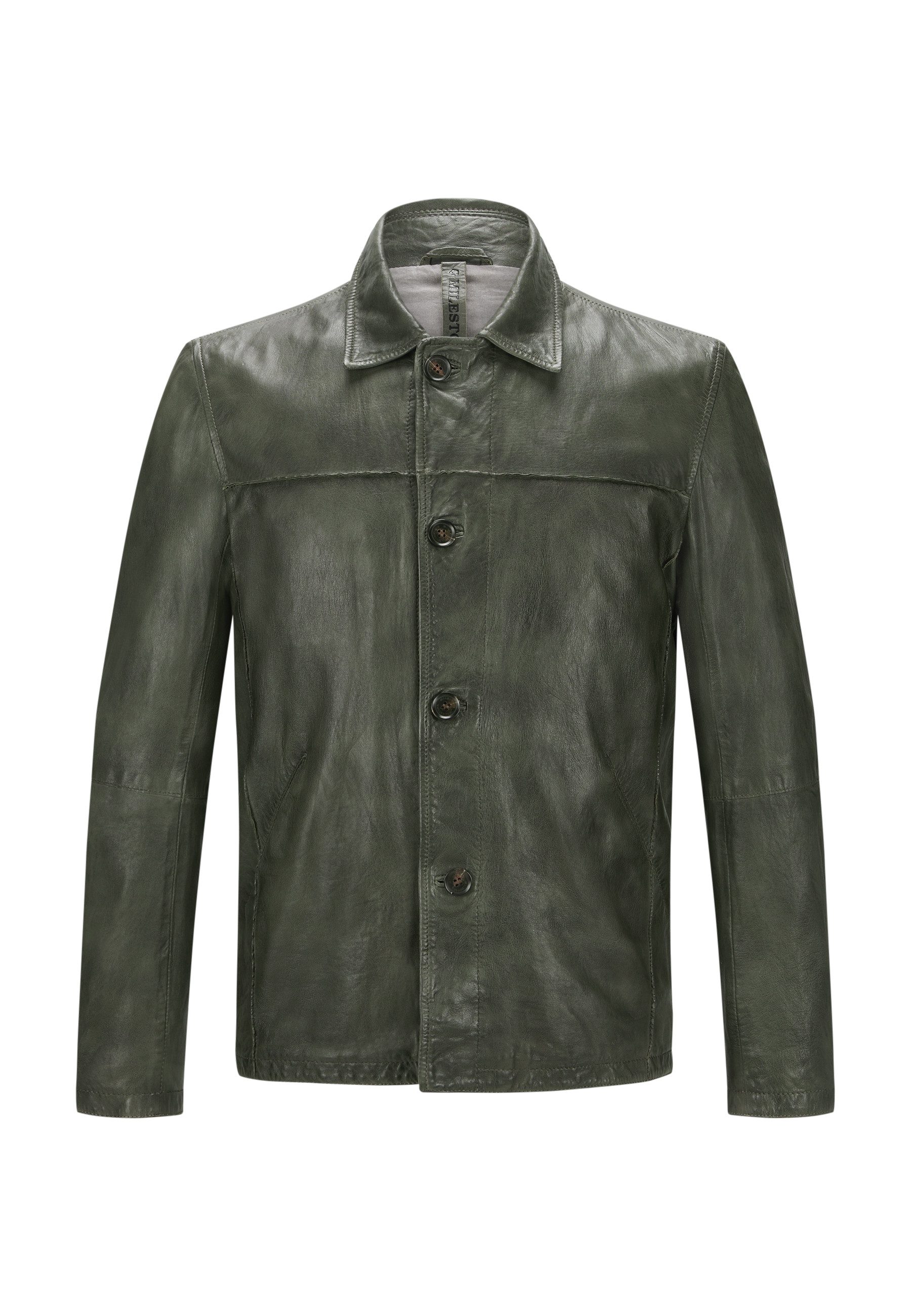 Milestone Lederjacke MSHampton Herren Bikerjacke Jacke Leder klassisch norm günstig online kaufen