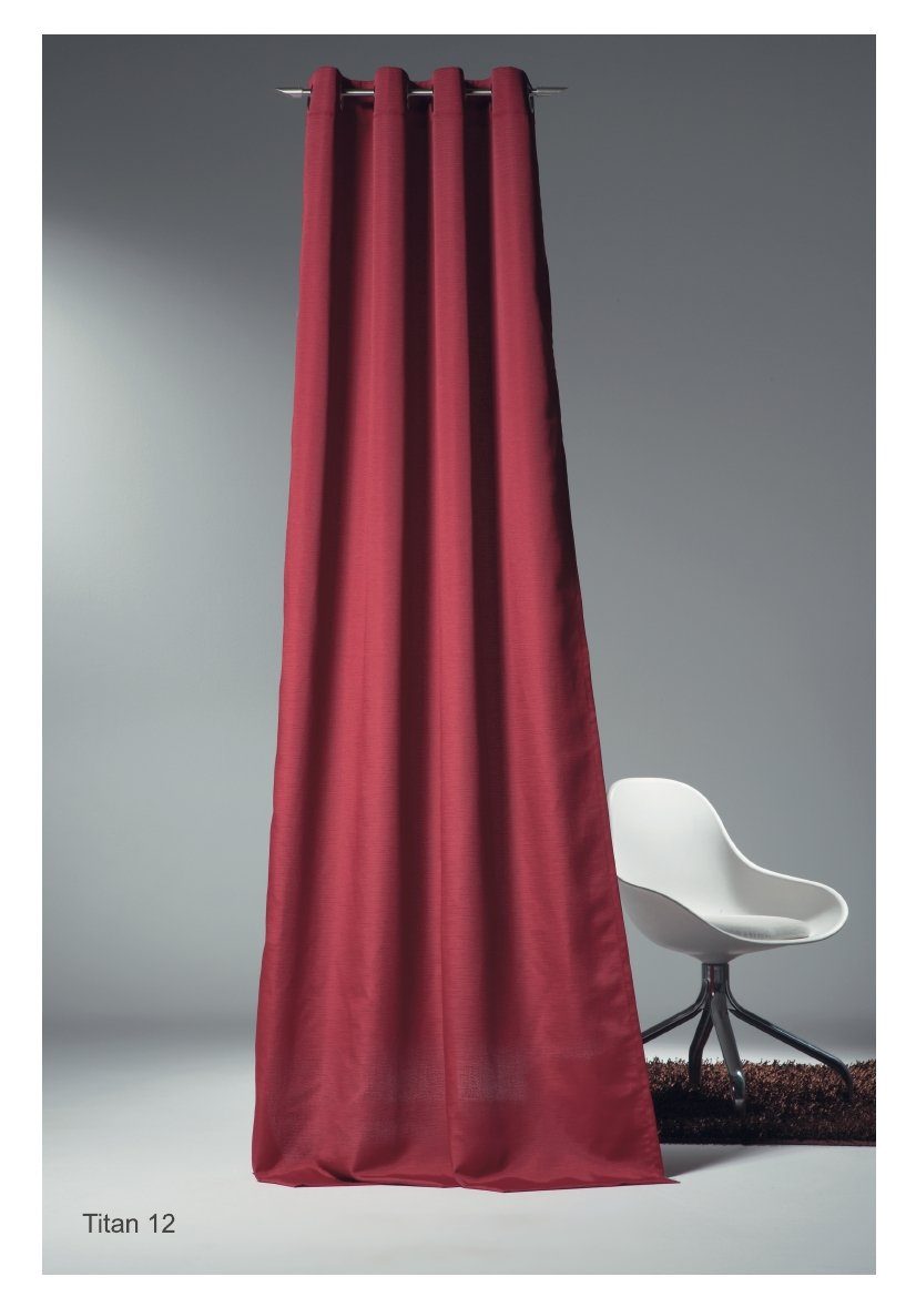 Clever-Kauf-24 Gardine Ösenschal Titan, BxH 135x245cm, günstig online kaufen
