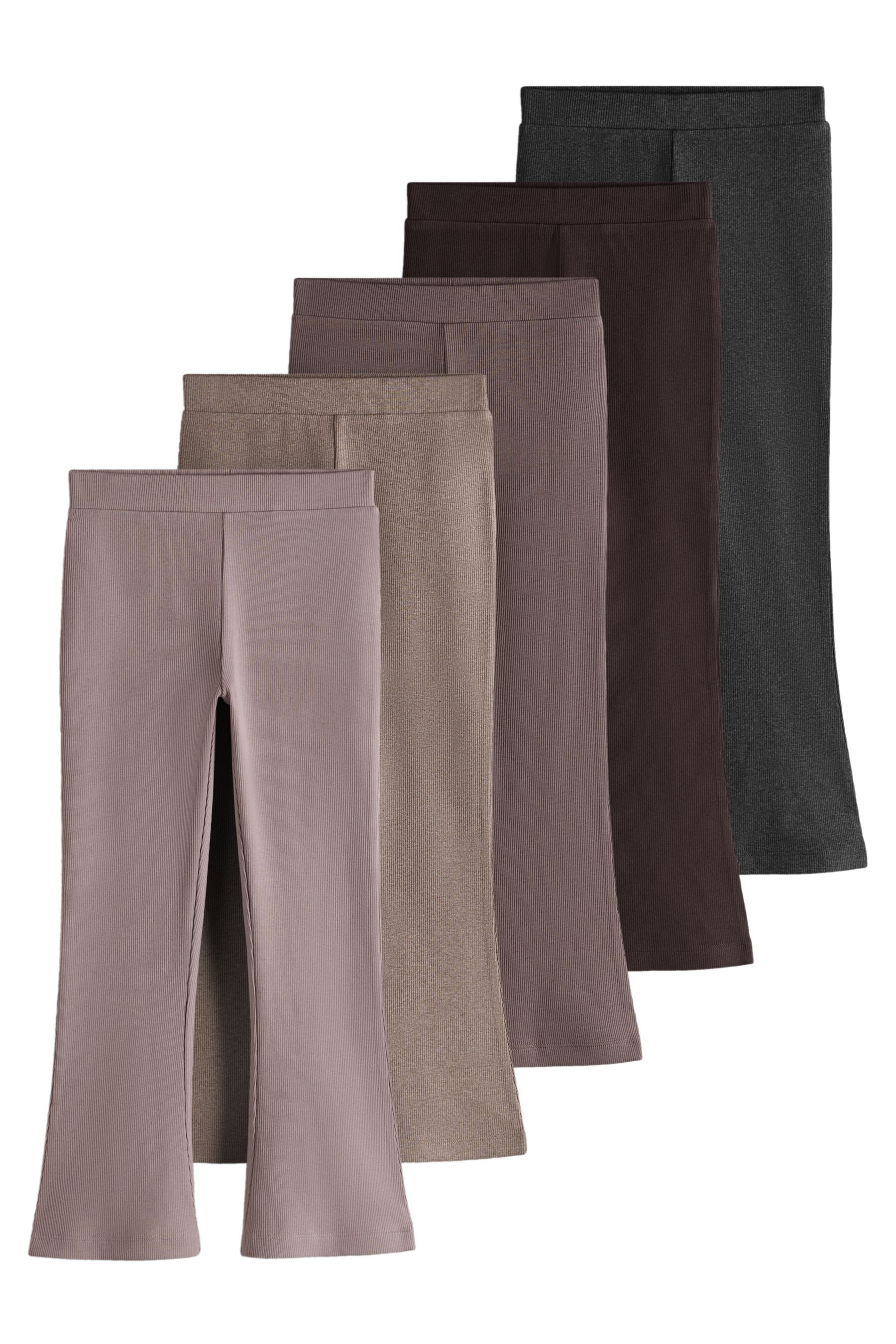 The Set Leggings The Set Gerippte ausgestellte Leggings, 5er-Pack (5-tlg)