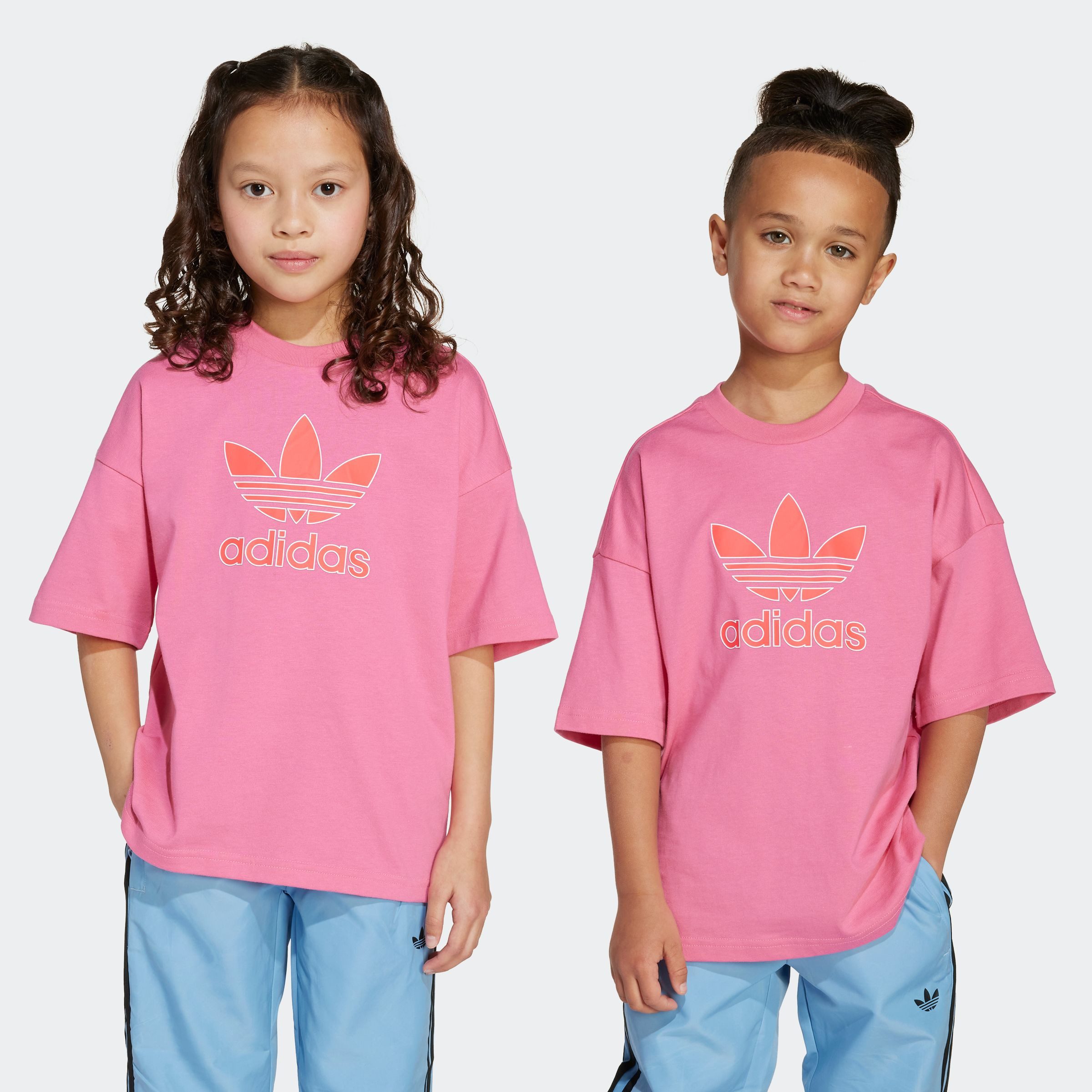 adidas Originals T-Shirt TREFOIL KIDS lockere Passform, für Kinder, aus Baumwolle, mit Single Jersey