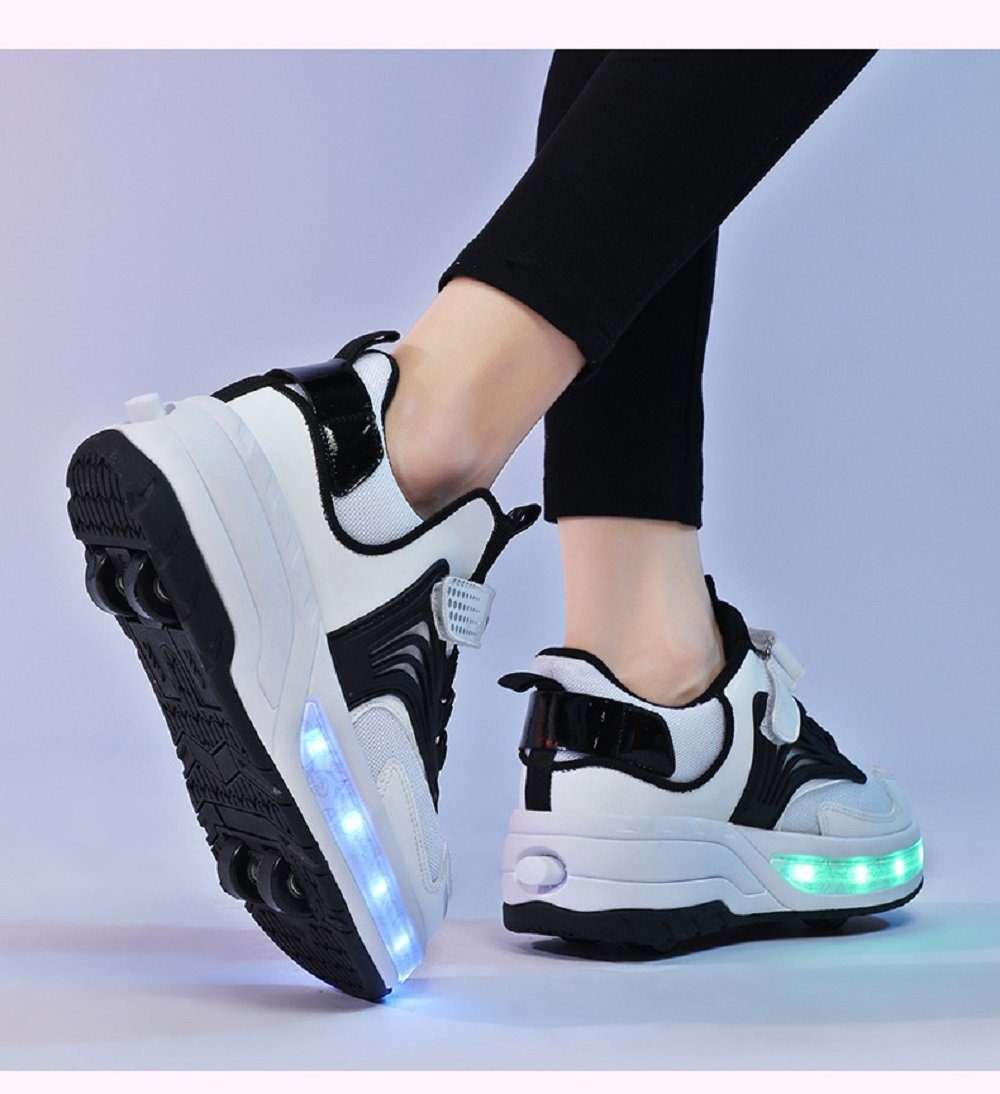 HUSK'SWARE Rollschuhe, (Mesh-Oberfläche, 1-St., mit Licht), Allradrollschuhe für Kinder verformte Radschuhe